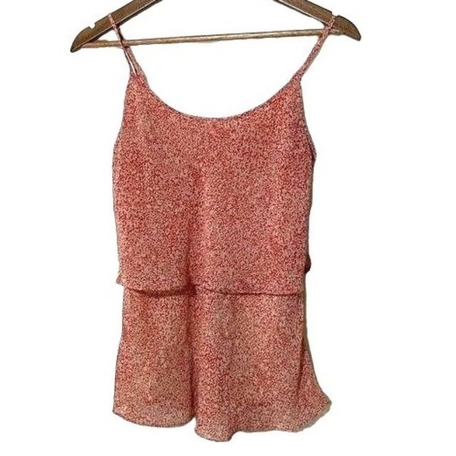 Other Cabi Tank Top Lined Flowy Ruffle Orange Adjustable Straps Size S / US 4 / IT 40 - 2 Thumbnail