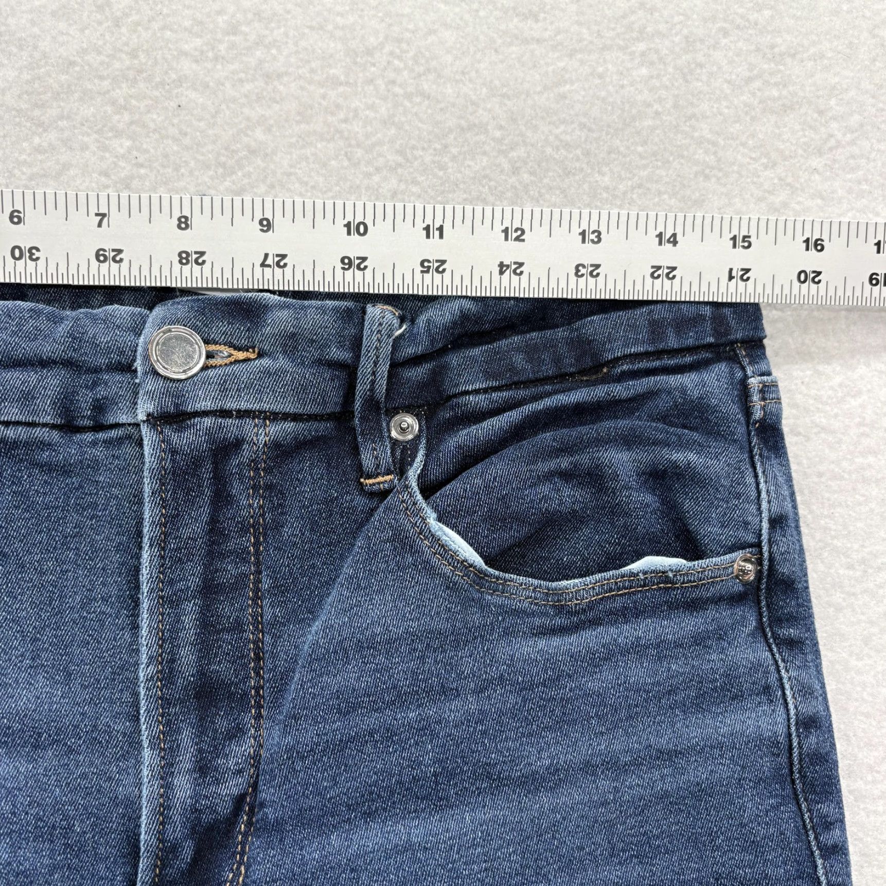 Good American VINTAGE Good American Good Legs Skinny Jeans Womens 10/30 Blue High Rise Raw Hem Preppy Size 32" / US 10 / IT 46 - 7 Thumbnail