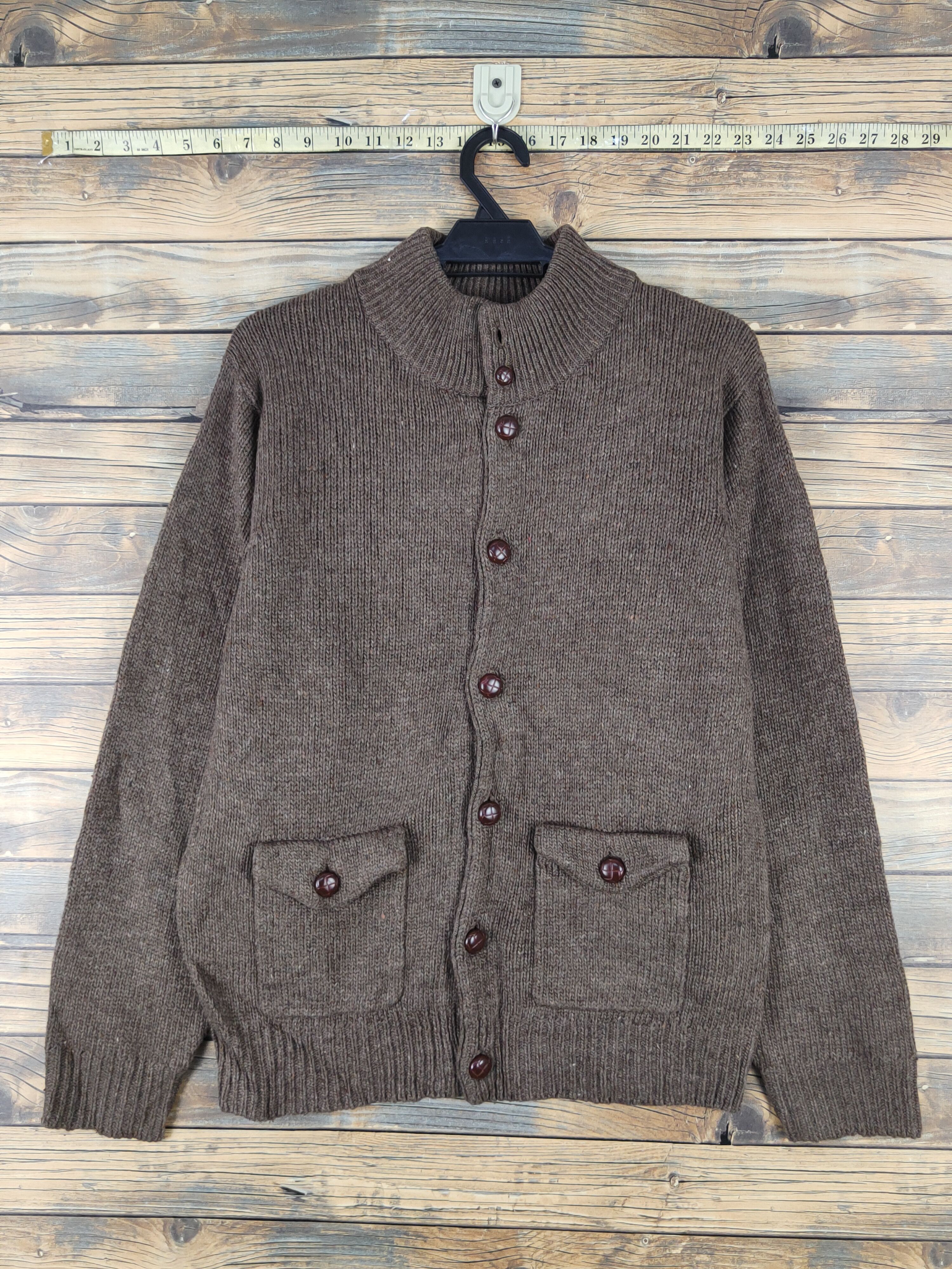 Beams Plus Beams Dark Brown multipocket knitwear Cardigan #W1560 Size US M / EU 48-50 / 2 - 1 Thumbnail
