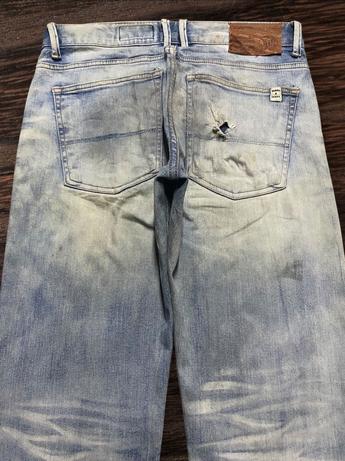 Other Peoples Republic Union Wash&Wash Distressed Denim Fade Jeans Size US 31 - 4 Thumbnail