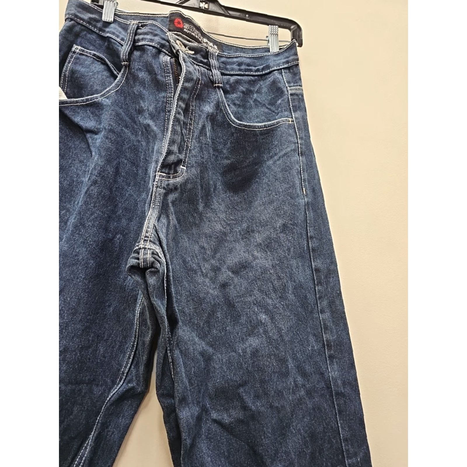 Southpole VINTAGE South Pole Jeans Men 34 Blue Wide-Leg Distressed 35x31 Y2K Baggy Authentic Collection Size US 34 / EU 50 - 4 Thumbnail