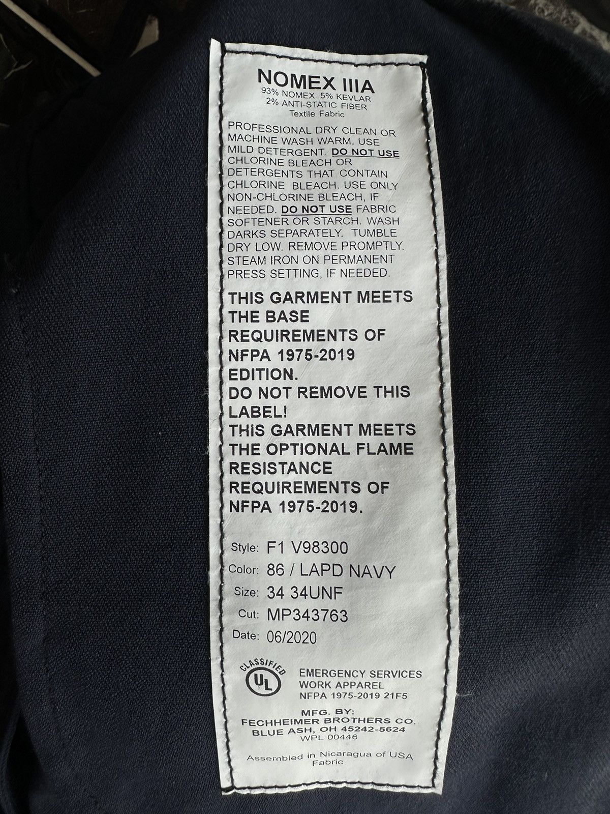 Vintage Vintage Fechheimer Nomex Navy Cargo Workwear D153 Size US 34 / EU 50 - 10 Thumbnail