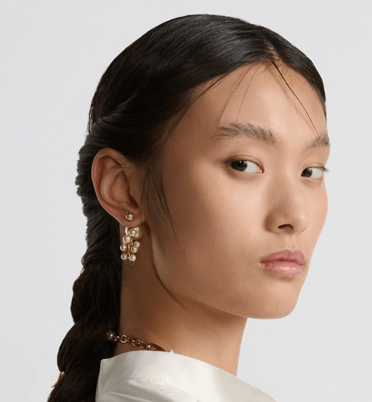 Dior o1w1db10126 E3750W Size : OS / Earrings in Gold/White Size ONE SIZE - 4 Thumbnail