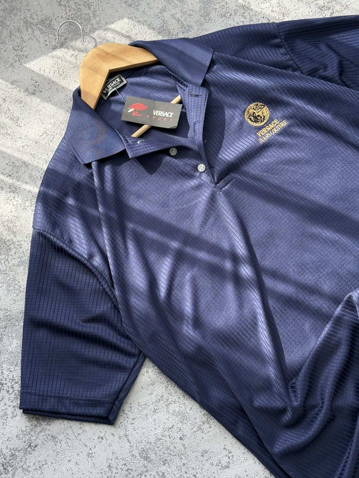 Versace × Versace Jeans Couture × Vintage Vintage 90s Versace Jeans Couture Polo T-Shirt Size US XL / EU 56 / 4 - 2 Thumbnail