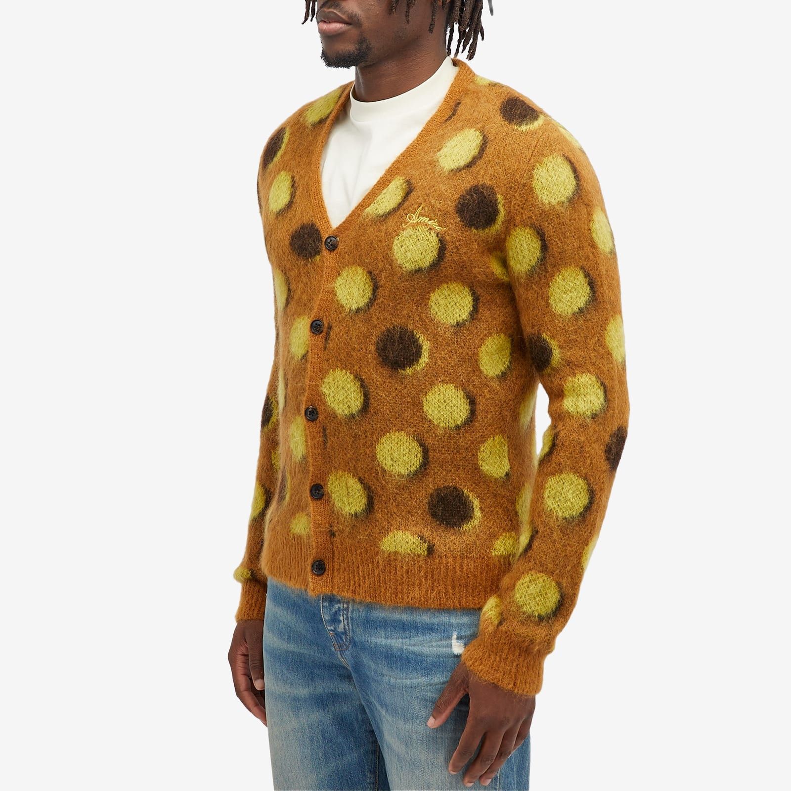 Amiri oc11z0225 Polkadot Mohair Cardigan in Multicolor Size US M / EU 48-50 / 2 - 2 Thumbnail