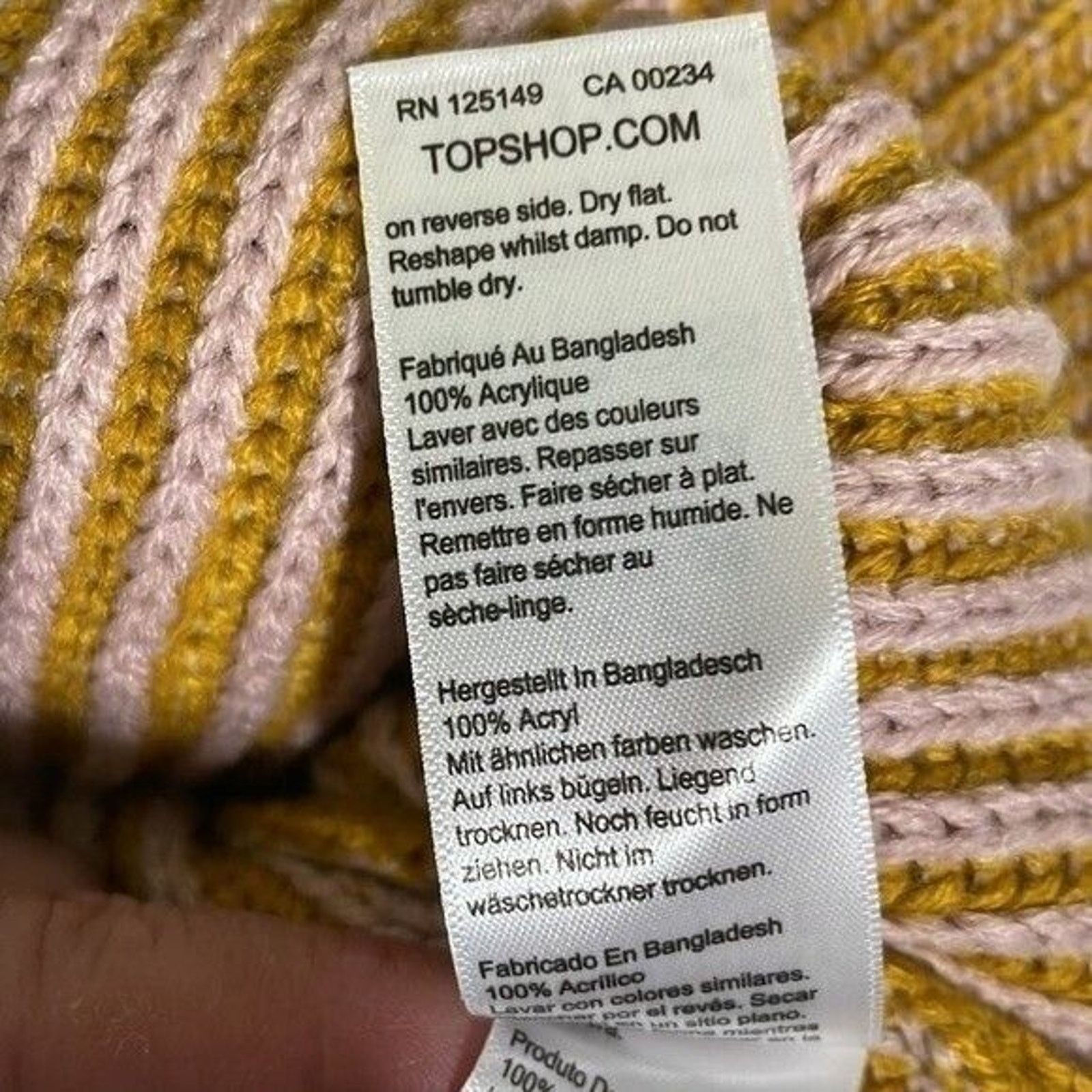 Topshop Top Shop Sweater Womens 4/6 NWT MockNeck Oversized Yellow Size S / US 4 / IT 40 - 12 Thumbnail