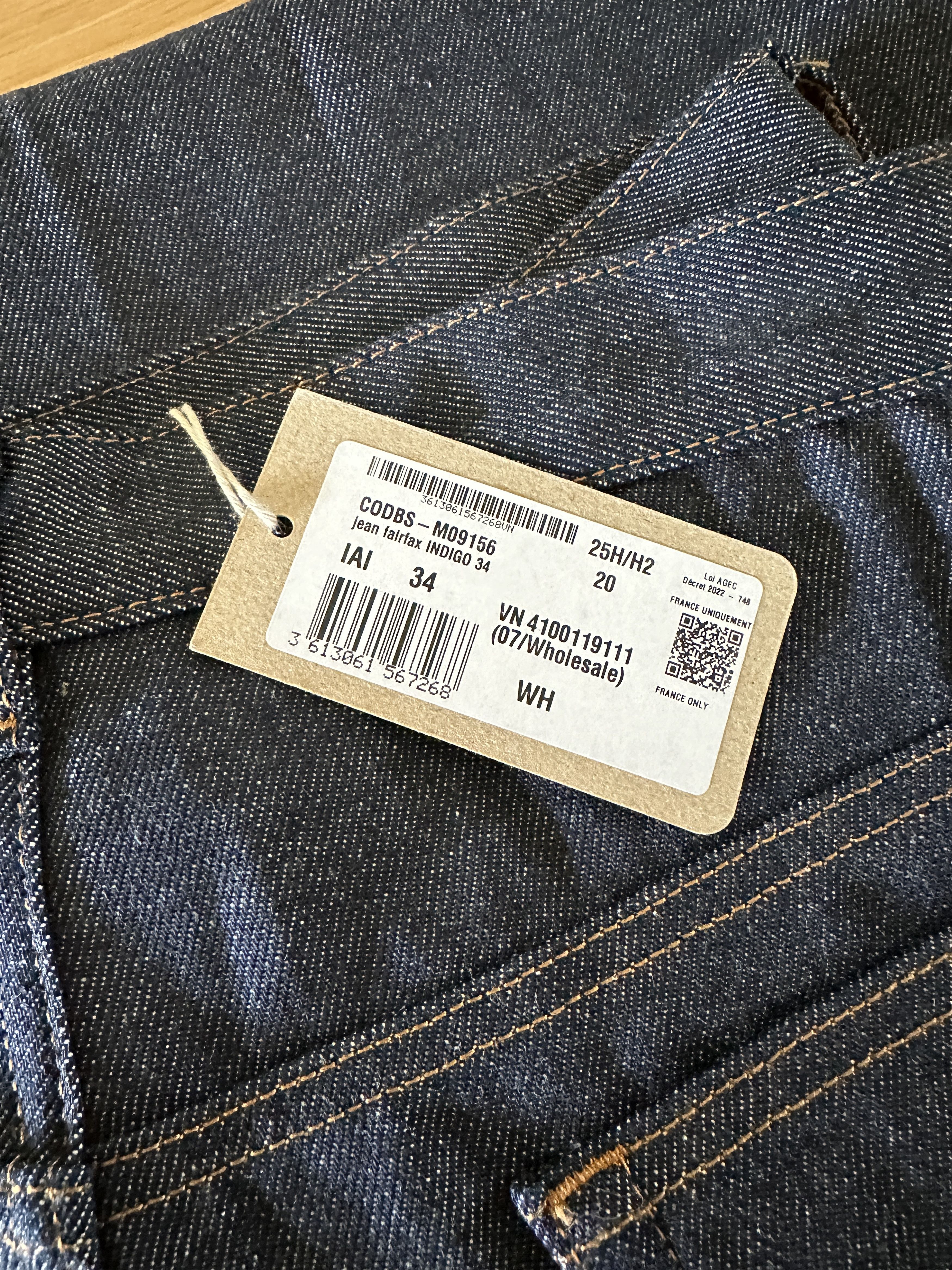 A.P.C. Fairfax Japanese Raw Denim Size US 34 / EU 50 - 2 Thumbnail