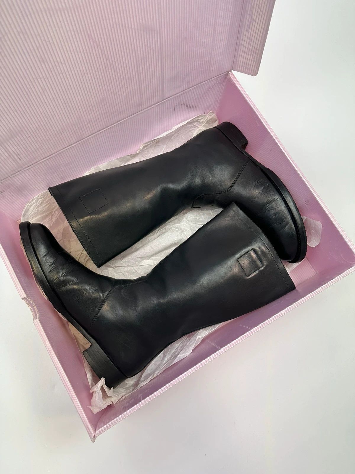 Miu Miu Miu Miu SS2001 Black Leather High Boots Size US 8 / EU 41 - 17 Thumbnail