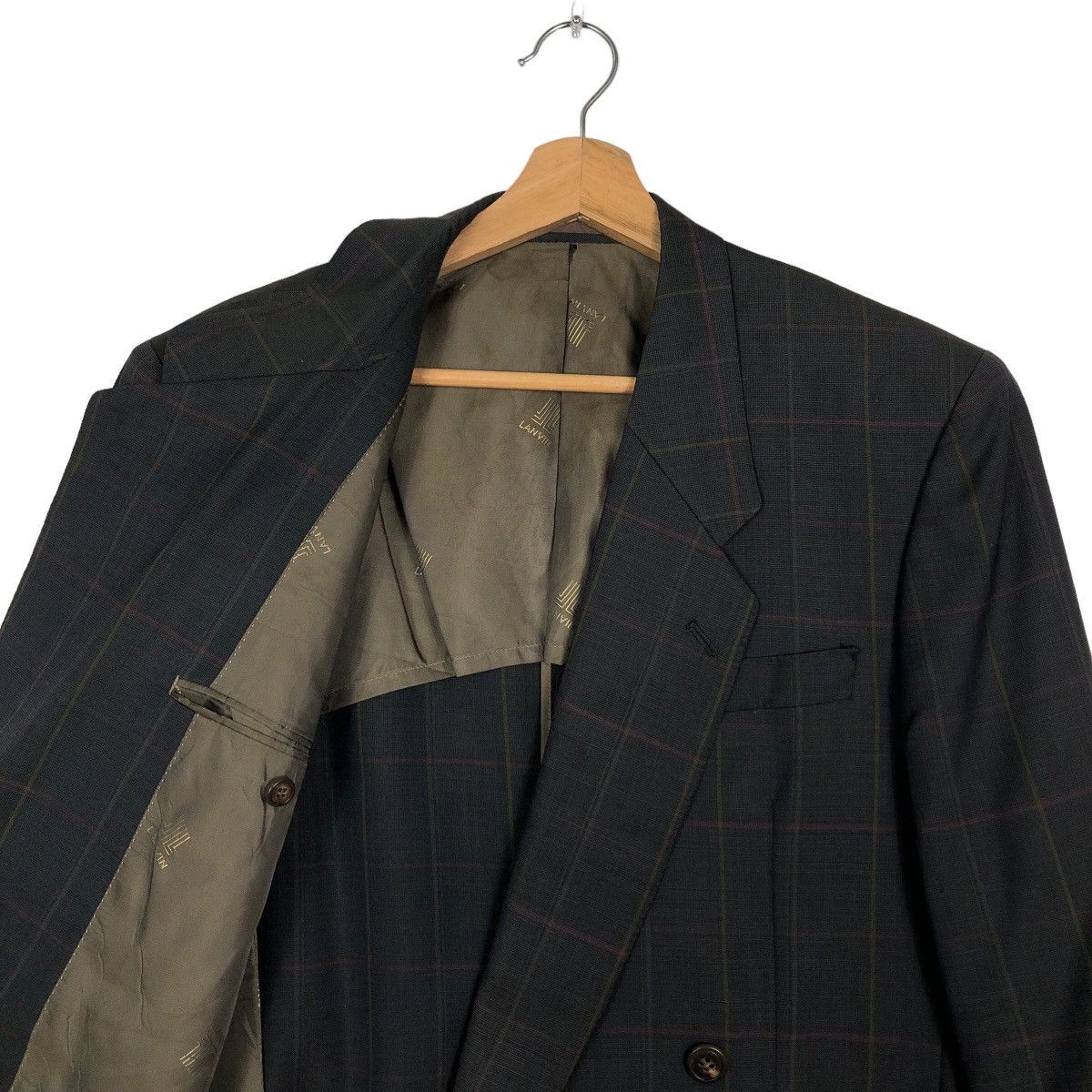 Japanese Brand 🔥Rich Black - Double Breast Coats Jacket Lanvin Paris Size US M / EU 48-50 / 2 - 10 Thumbnail