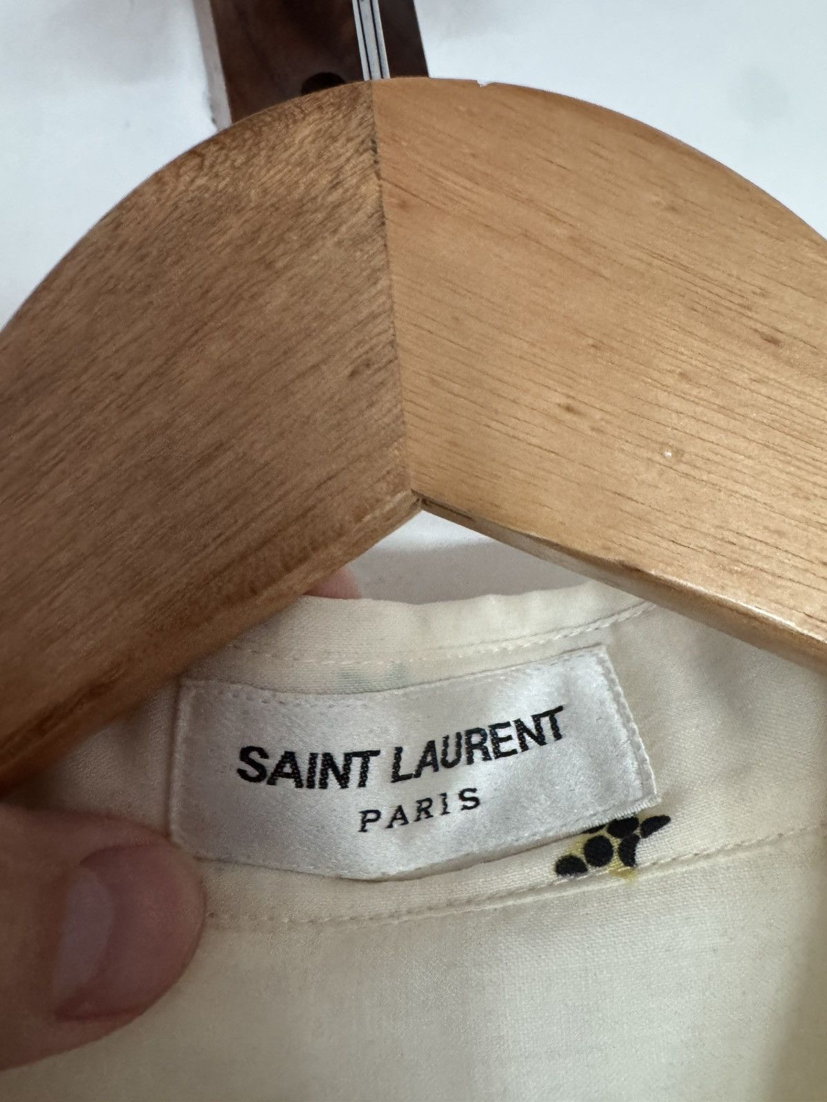 Saint Laurent Paris Stars Semi Sheer Wool blend shirt Size US L / EU 52-54 / 3 - 2 Thumbnail