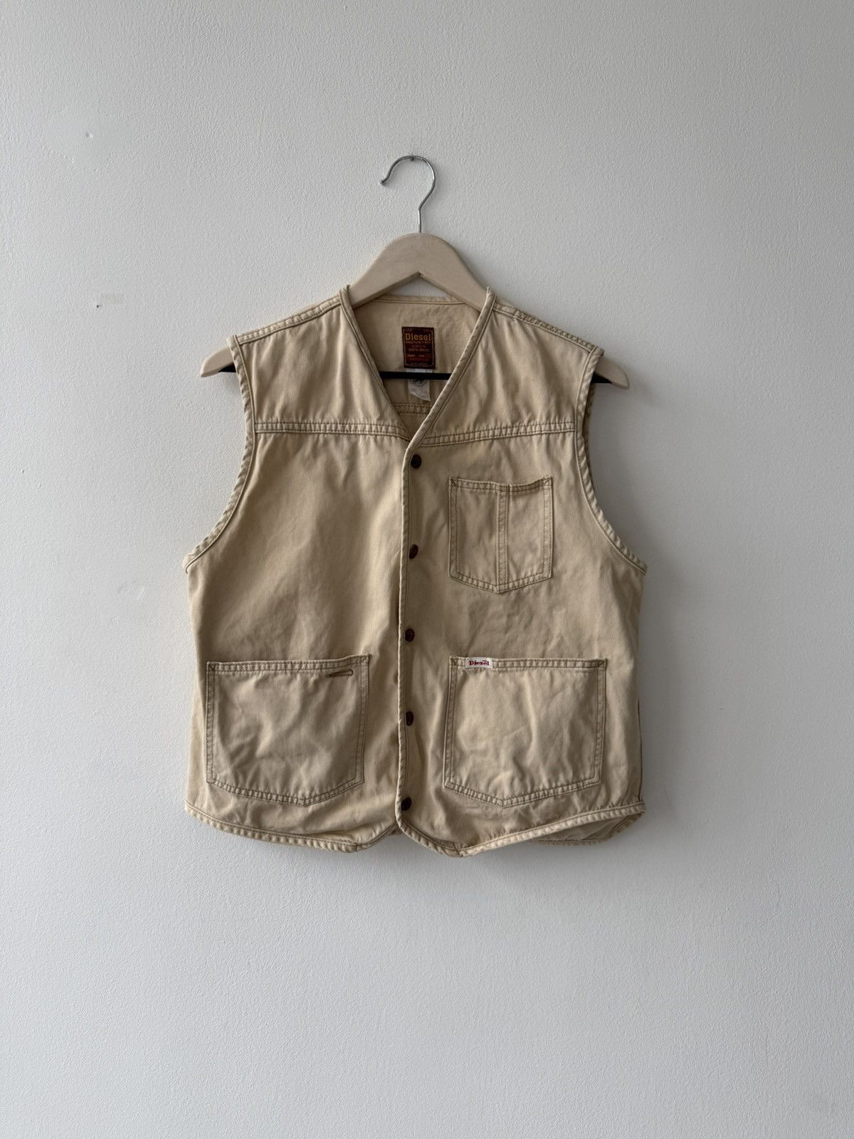 Diesel Vintage RARE Diesel RR55 Big Logo Industry Vest Size US S / EU 44-46 / 1 - 1 Thumbnail