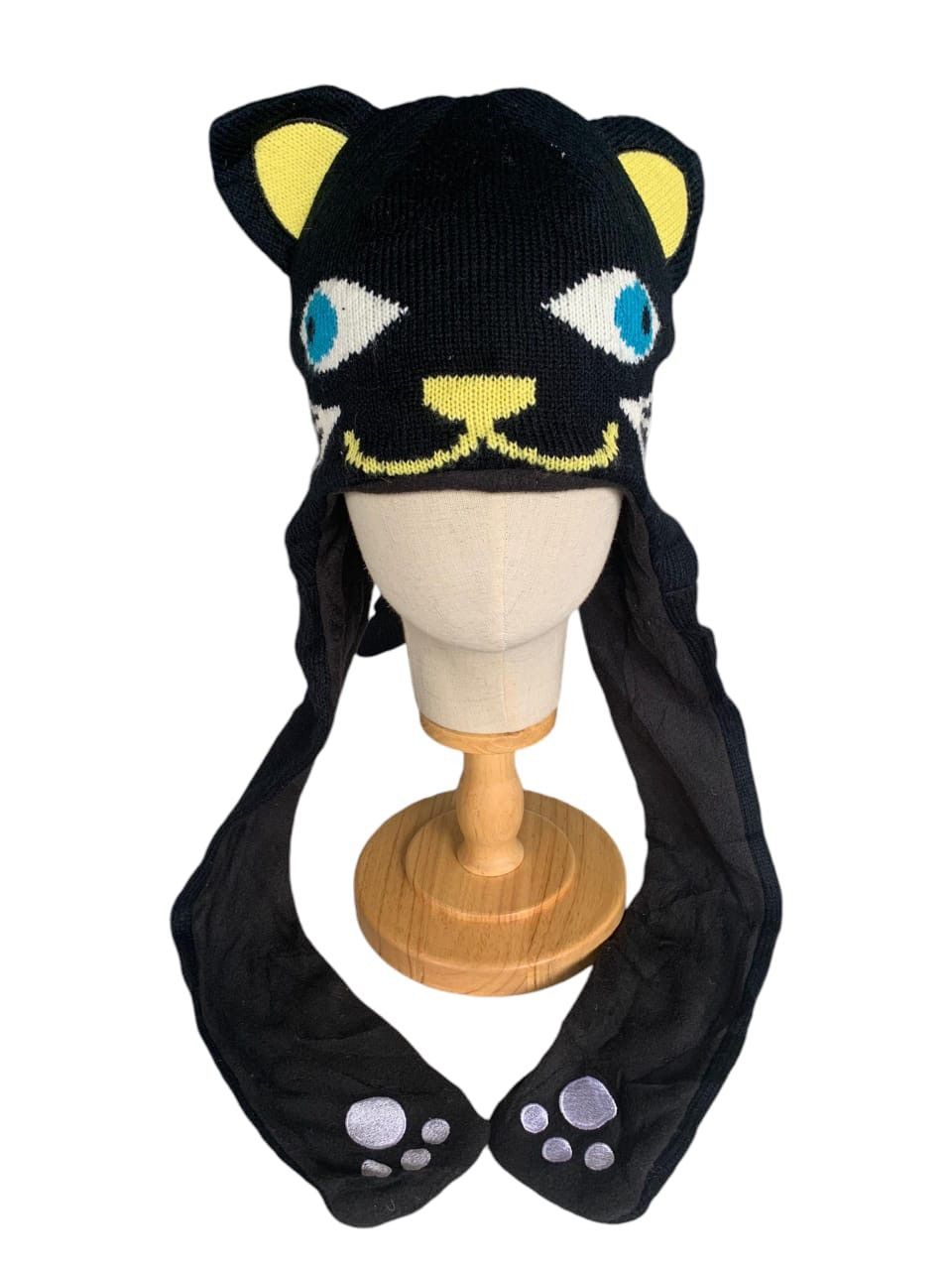 Japanese Brand Rare Bunny Horn Cat Ears Face Beanie Hats Size ONE SIZE - 1 Thumbnail