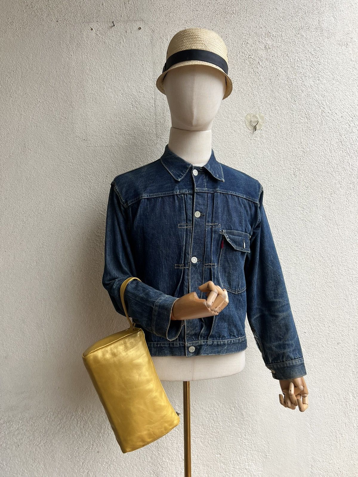 A.P.C. Vintage A.P.C. Patina Leather Yellow Gold Clutch Bag Size ONE SIZE - 2 Thumbnail