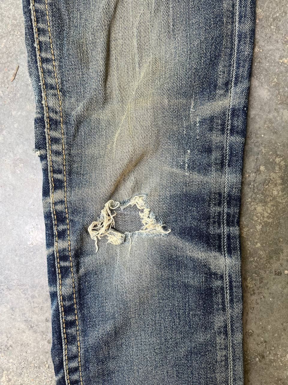Japanese Brand VINTAGE JAPANESE BRAND DISTRESSED STYLE MUD WASH FADED Size 31" - 10 Thumbnail