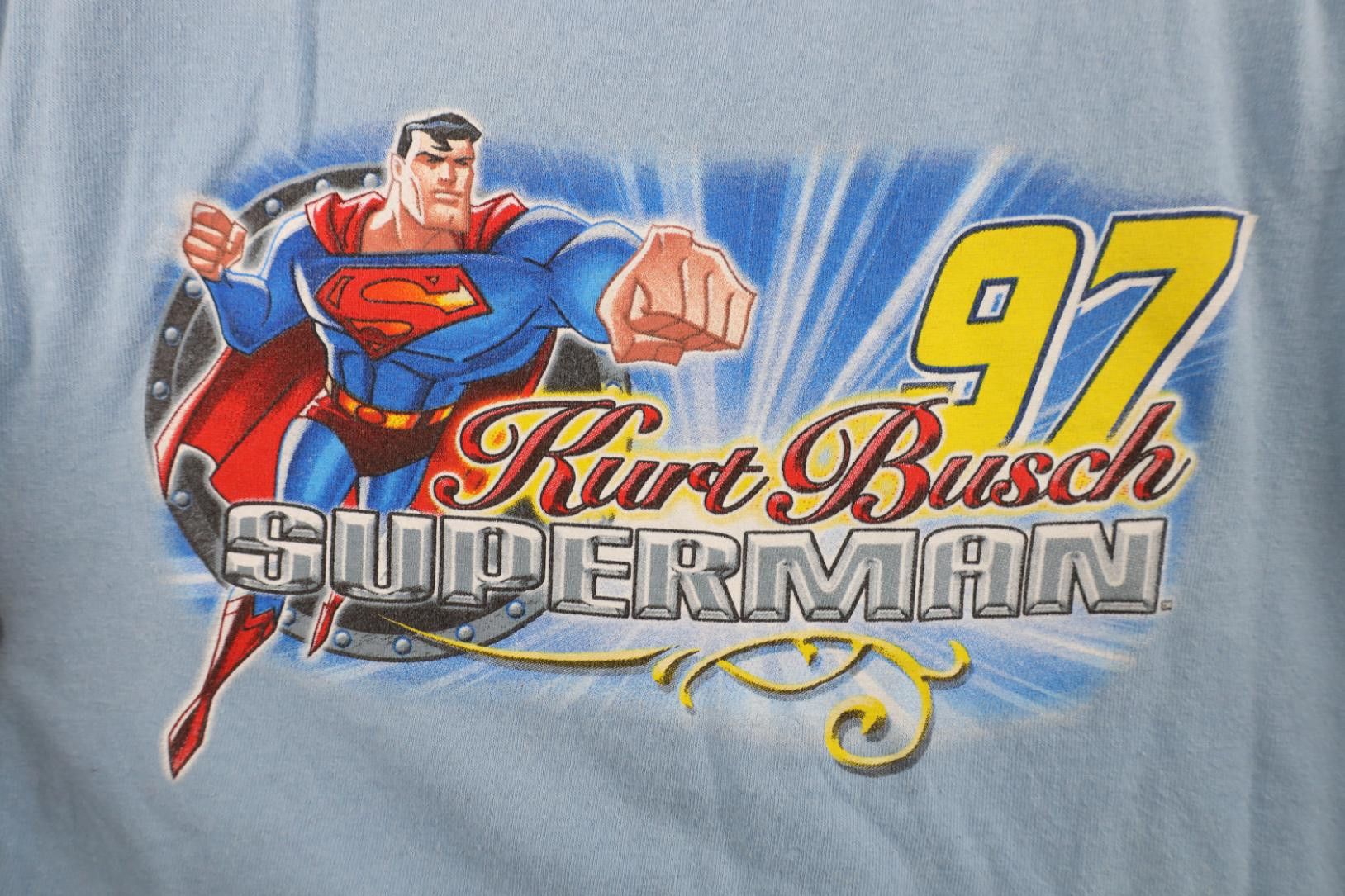 DC Comics Vintage DC Comics x NASCAR Superman Kurt Racing T-Shirt Size M / US 6-8 / IT 42-44 - 4 Thumbnail