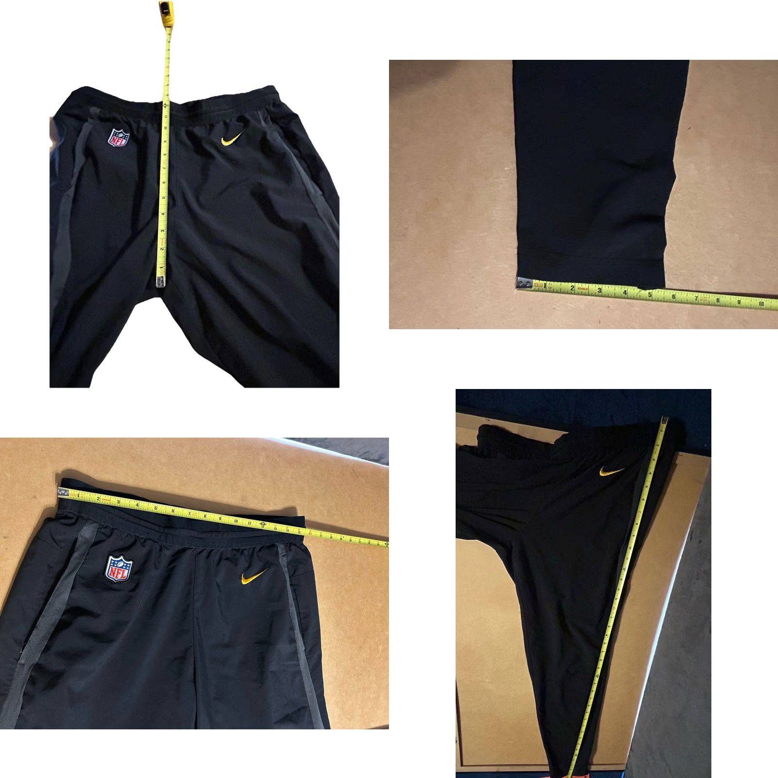 Nike Nike Steelers Dri Fit Tack Joggers Pants Men M Black NFL Elastic Waist Size US 31 - 10 Thumbnail