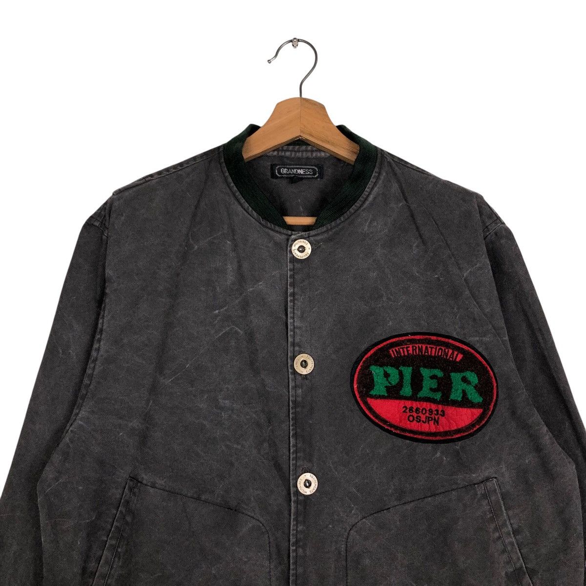Japanese Brand × Vintage 📌Vintage Chore Bomber Jacket Grandness Big Logo Biker Wear Size US M / EU 48-50 / 2 - 4 Thumbnail