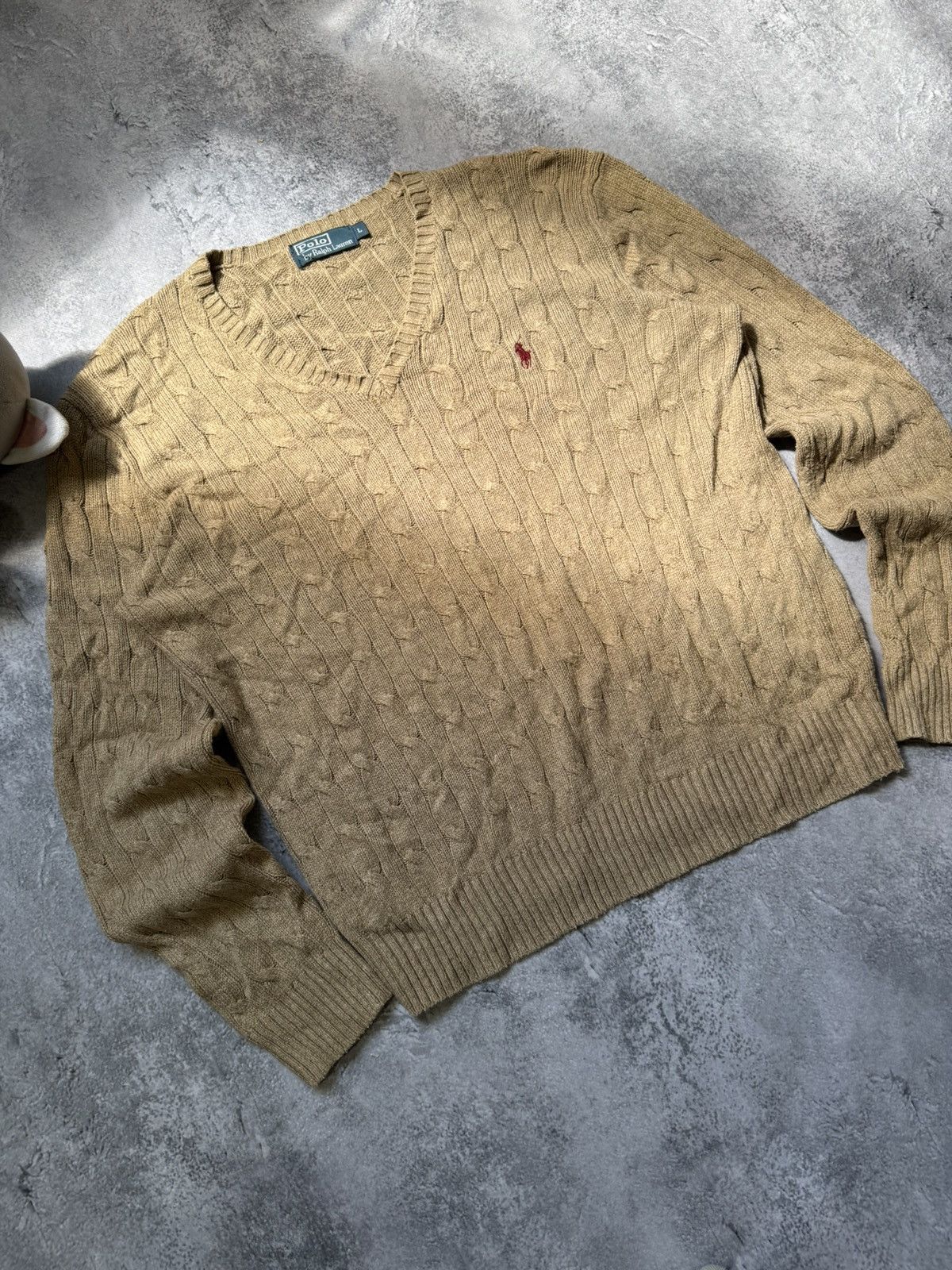 Polo Ralph Lauren Vintage 90s Polo Ralph Lauren Knit Sweater V-Neck Size US L / EU 52-54 / 3 - 2 Thumbnail