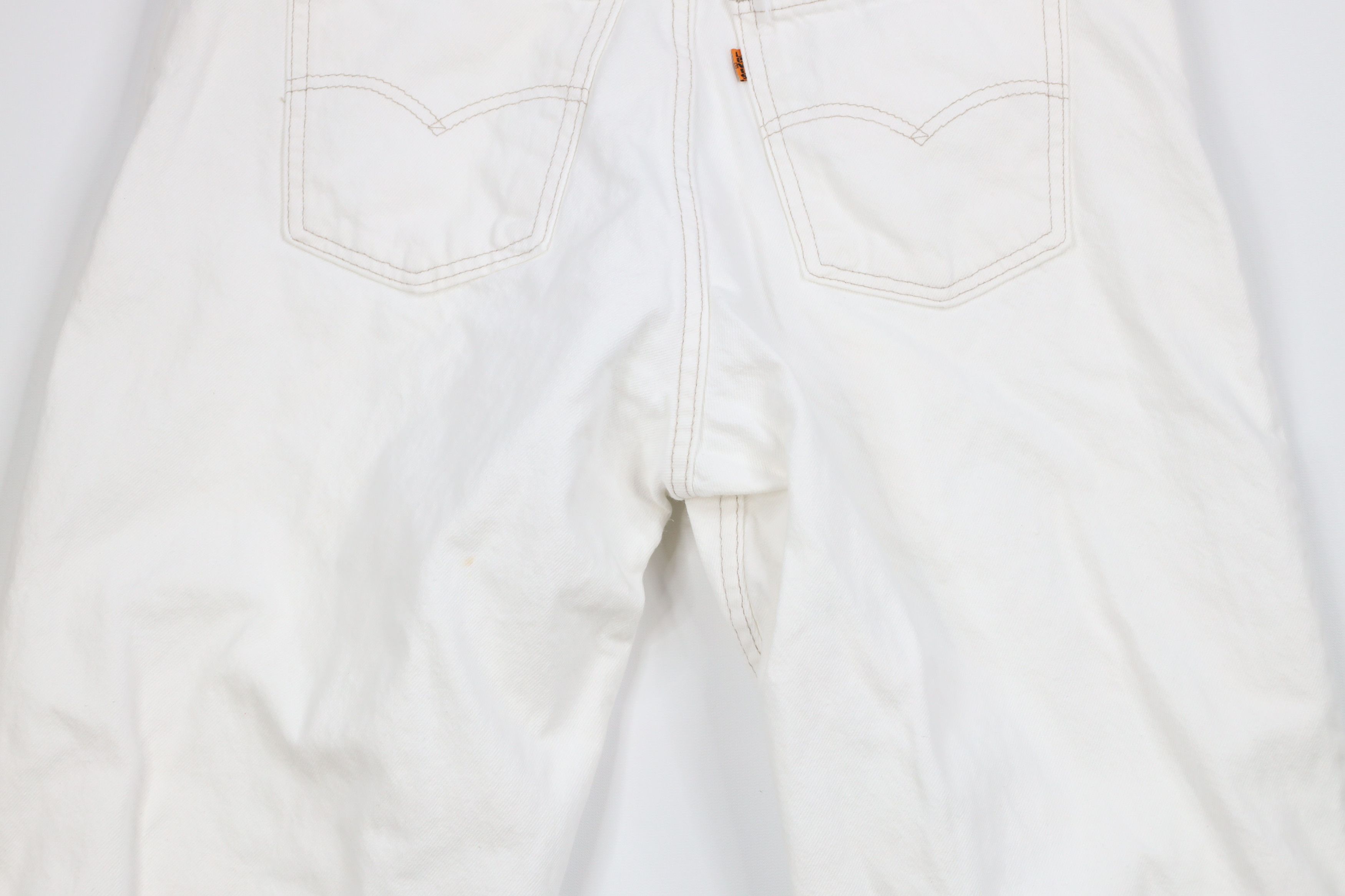 Levi's × Vintage Vintage 90s Levis 550 Orange Tab Fit Tapered Leg Jeans White Size 38 - 13 Thumbnail