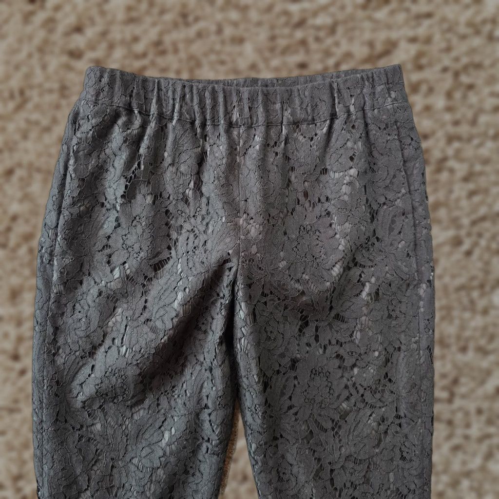 J.Crew J.CREW Pants Womens Size 6 Black Lace Lined Tapered Pull On Capsule Minimalist Shirt? Size 28" / US 6 / IT 42 - 1 Thumbnail