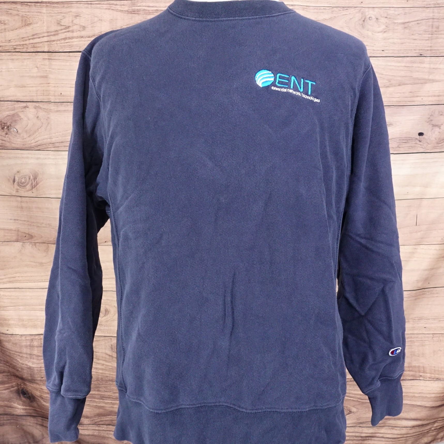 Champion VINTAGE Champion Sweatshirt Reverse Weave Blue Crew Neck L Mens Adult Large Blue 90s Sweatshirt Mens Size US L / EU 52-54 / 3 - 4 Thumbnail
