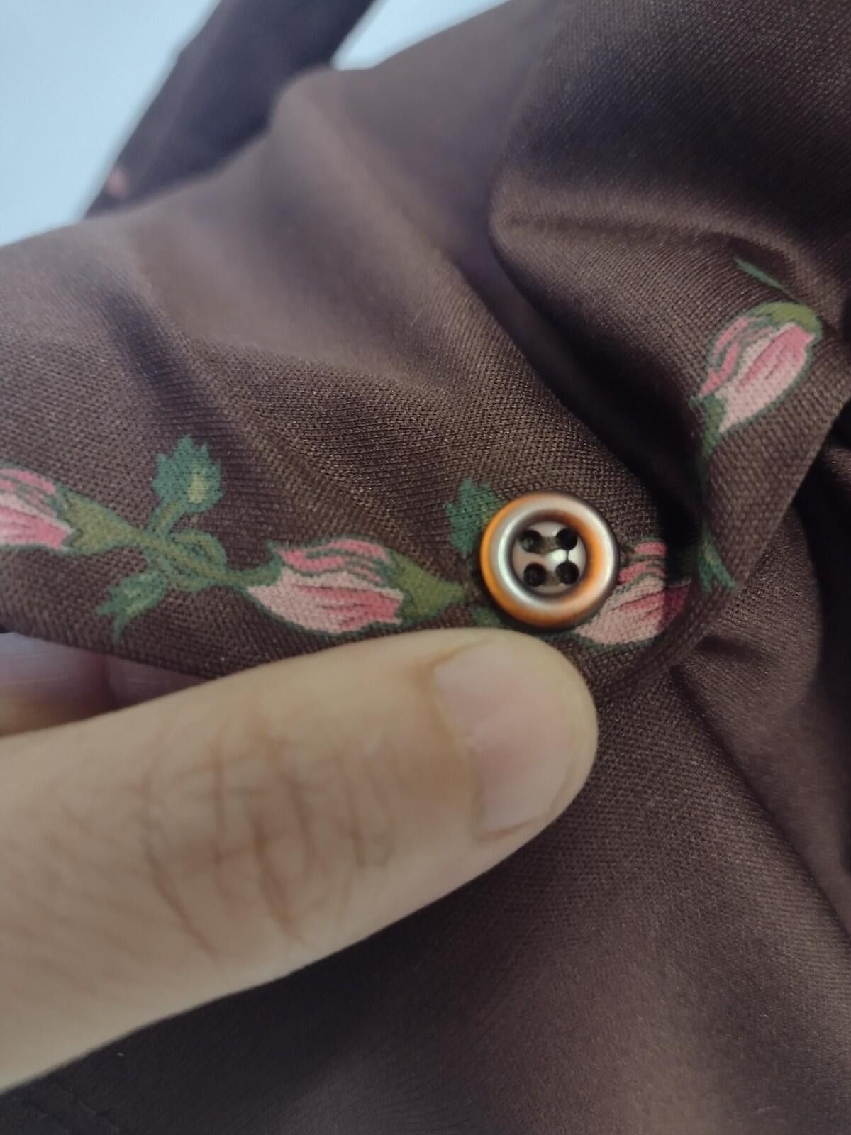 The Unbranded Brand 70s Brown Floral Print Button Up Blouse Long Sleeve Boho XS Size XS / US 0-2 / IT 36-38 - 10 Thumbnail