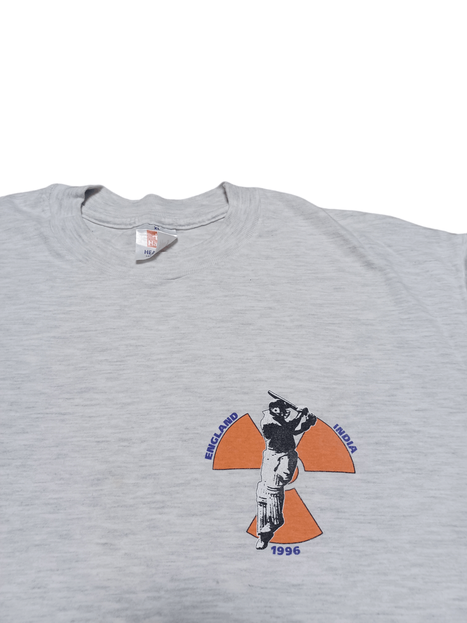 Hanes 1996 FANTASTIC BIG PRINT CRICKET ENGLAND INDIA HANES RAR TEE Size US L / EU 52-54 / 3 - 3 Thumbnail