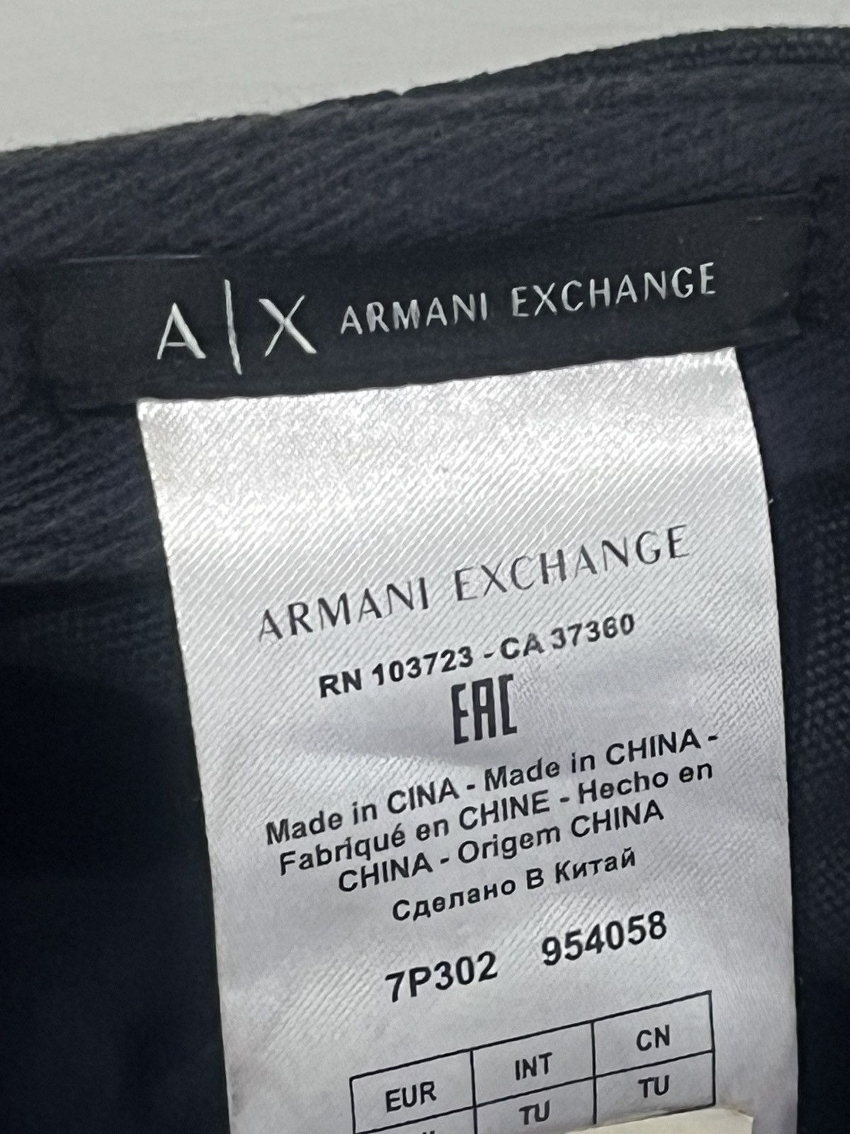 Armani Exchange Classic black A|X 1991 cap with sleek embroidery design. Size ONE SIZE - 8 Thumbnail