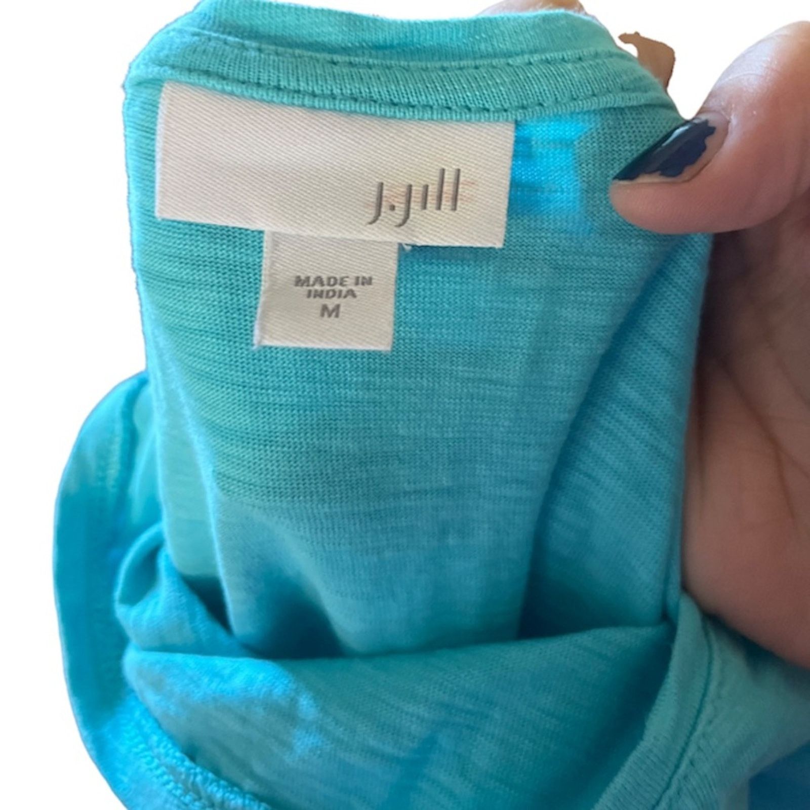 J. Jill J Jill Cotton Dolman Sleeve Tshirt Dress/Cover Up Size S / US 4 / IT 40 - 4 Thumbnail