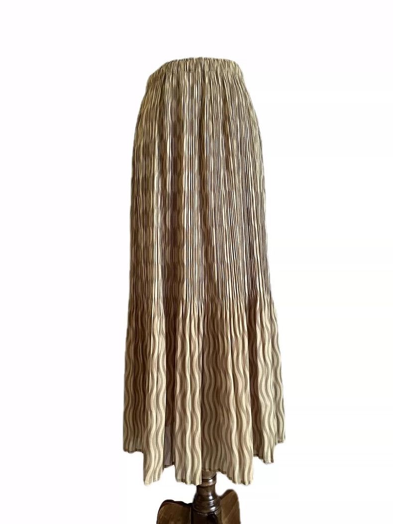 Issey Miyake Issey Miyake size:3 Yellow pleated printed short-sleeved s Size S / US 4 / IT 40 - 4 Thumbnail