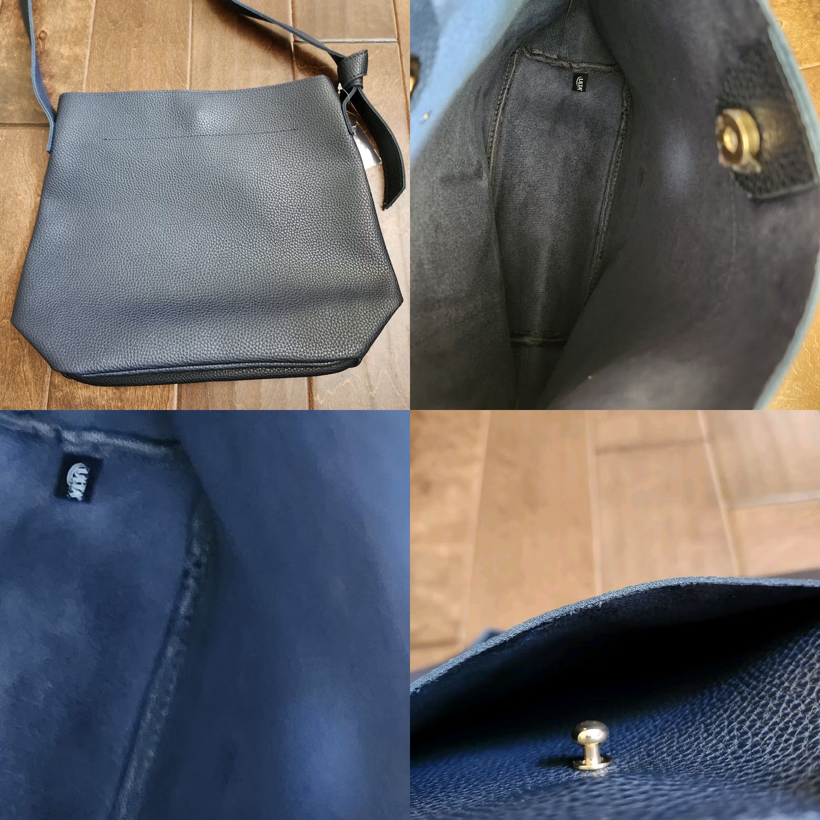 Vintage ULTA Beauty Navy Blue Crossbody Bag Faux Leather NEW Crossbody Women Vibrant Navy Casual Travel Party/Cocktail Blue Lining Size ONE SIZE - 9 Thumbnail