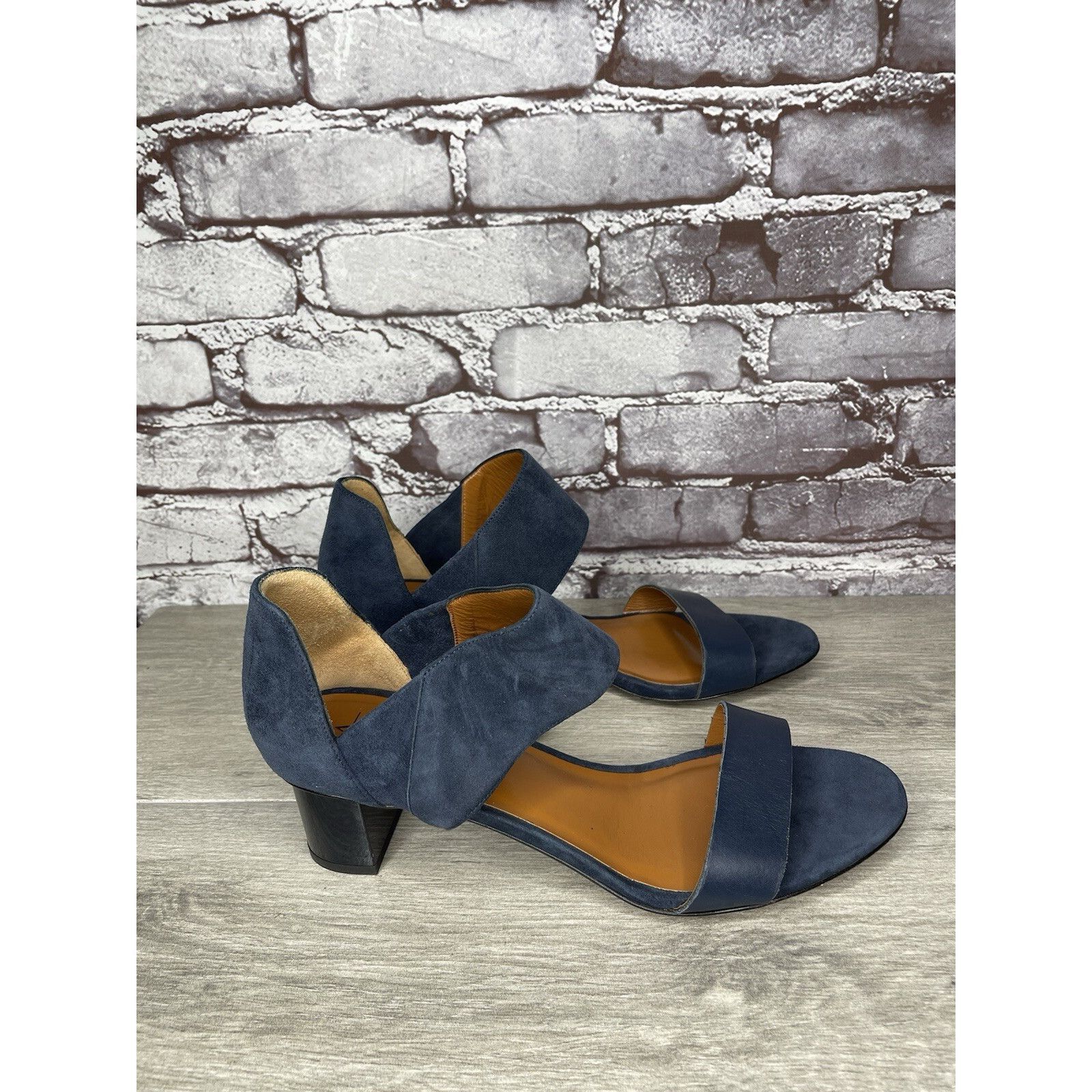 Aquatalia Aquatalia Blue Suede Leather Ankle Strap Heel Open Sandals W Size US 11 / IT 41 - 10 Thumbnail