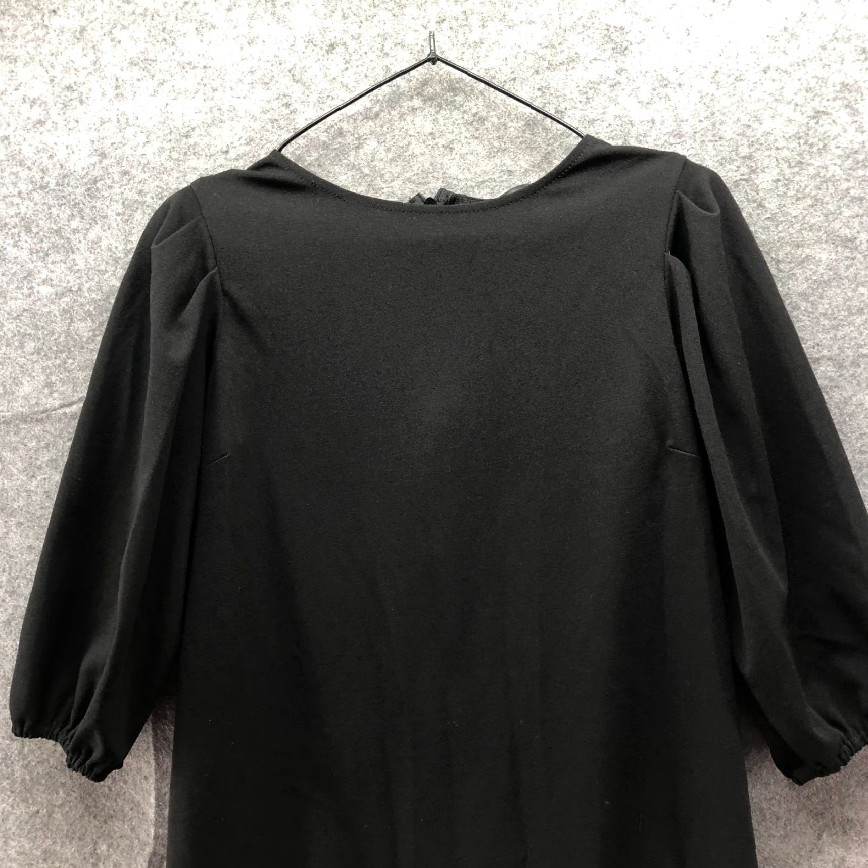 AQUA Aqua Black Formal Dress M 3/4 Puff Sleeve Mini Peplum Cocktail Party Dress Women Stylish Size M / US 6-8 / IT 42-44 - 3 Thumbnail