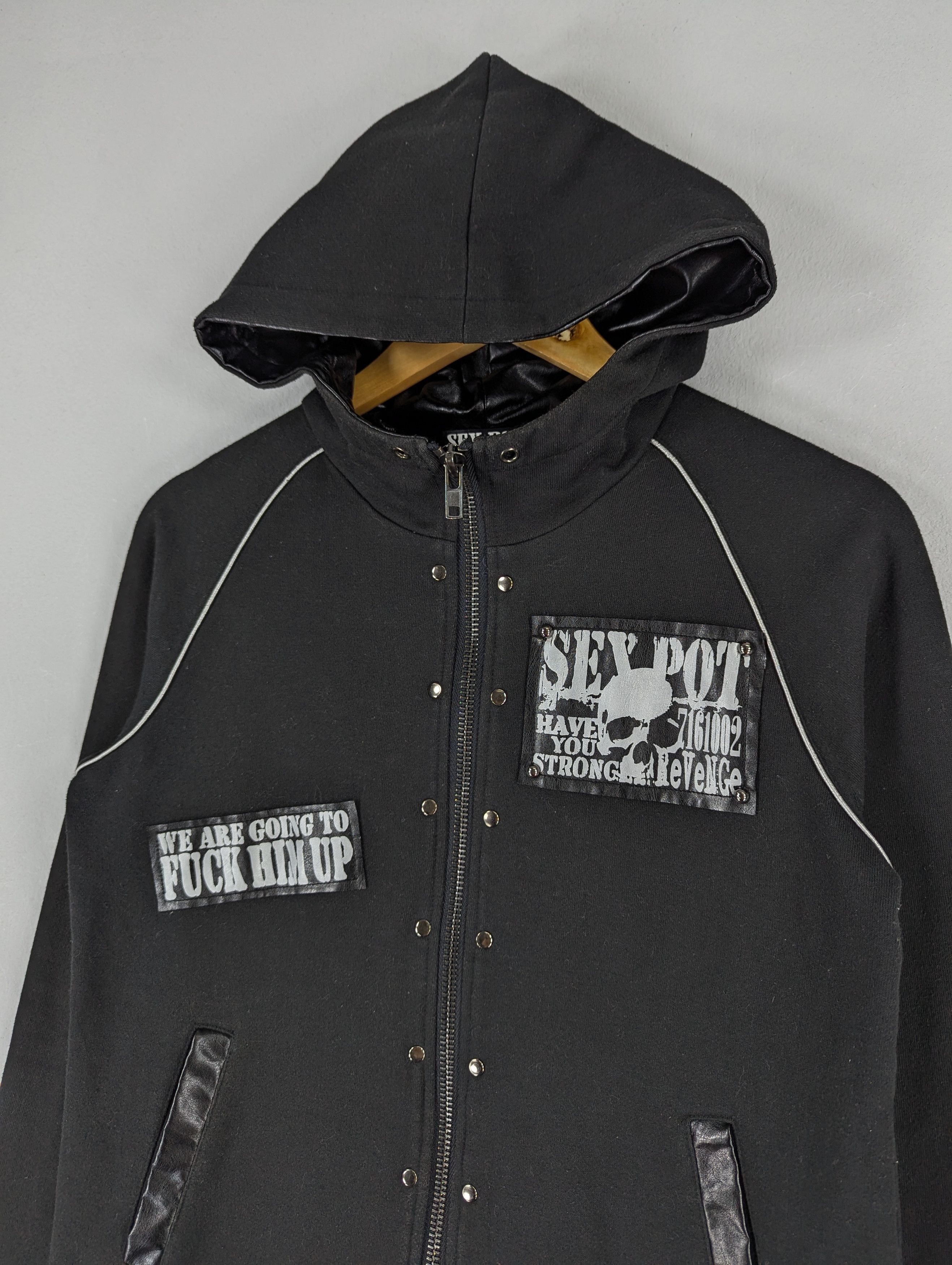 Sex Pot Revenge Skull Punk Style Hoodie Zipper Jacket
