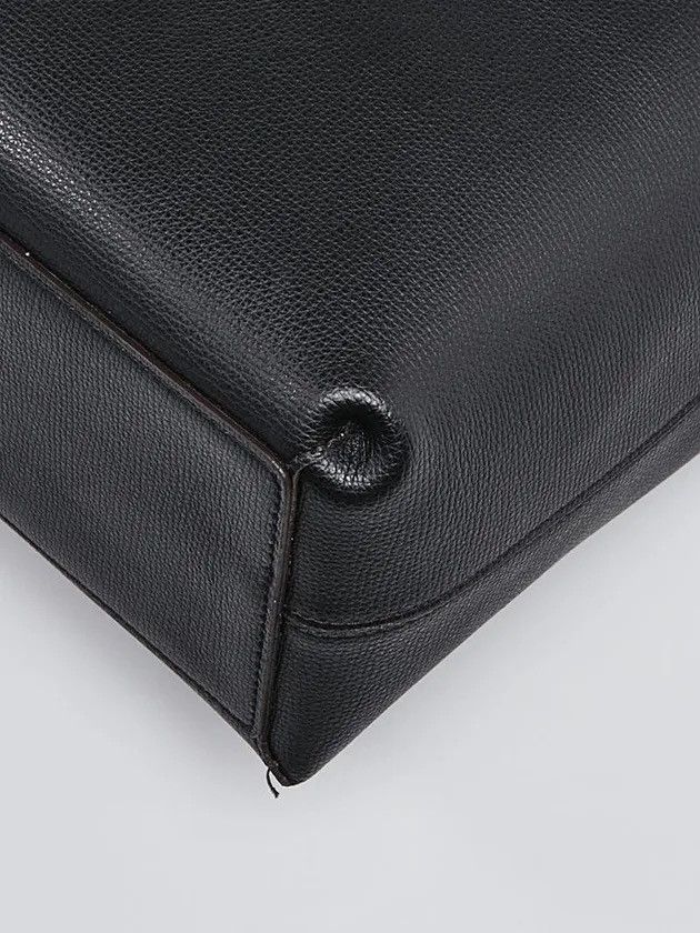 Burberry Grainy Calfskin Haymarket Check Medium Reversible Tote Black Size ONE SIZE - 5 Thumbnail