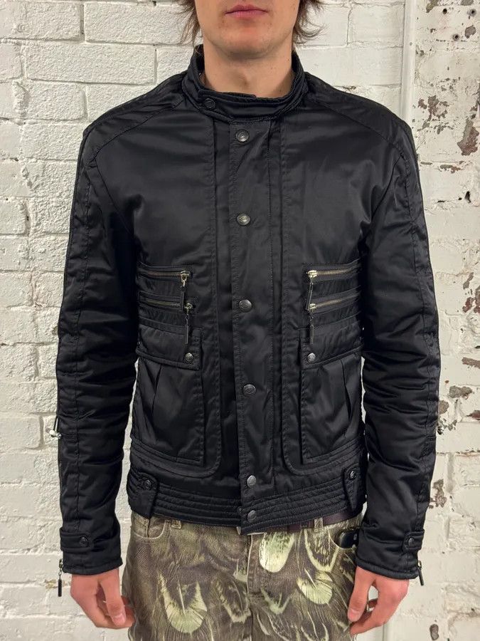 Roberto Cavalli AW2008 Cavalli Black Nylon Obscure Bomber Jacket Size US M / EU 48-50 / 2 - 1 Thumbnail
