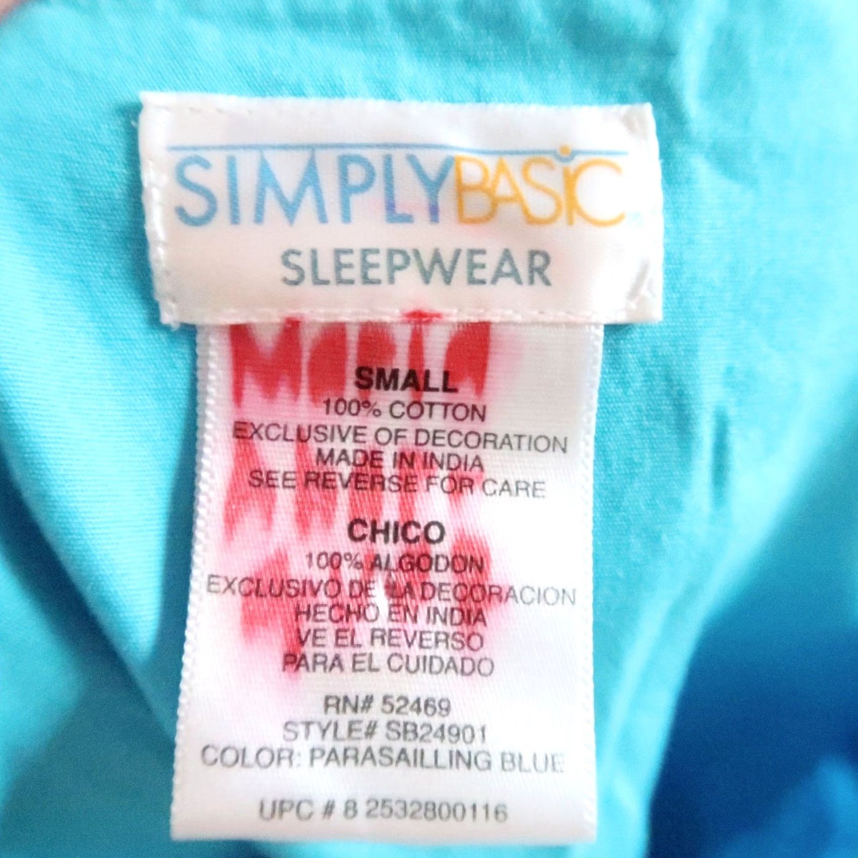 Vintage VINTAGE Simply Basic Nightgown Dress Turquoise Blue Muumuu Short Sleeve Embroidered 100% Cotton S Womens Size S / US 4 / IT 40 - 5 Thumbnail