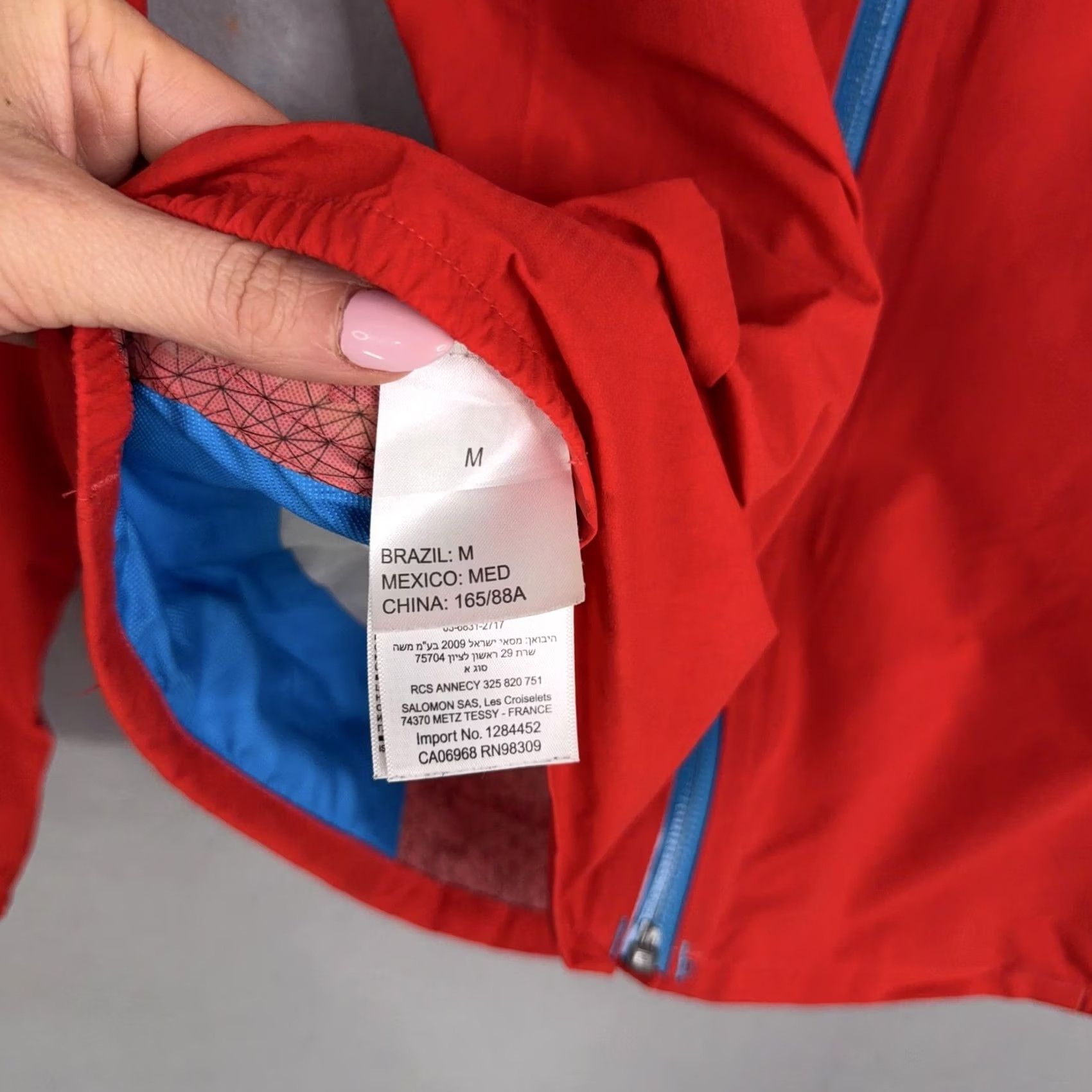 Salomon Salomon Jacket Womens Medium AdvancedSkin Dry Red Hooded Windbreaker Running Size M / US 6-8 / IT 42-44 - 5 Thumbnail