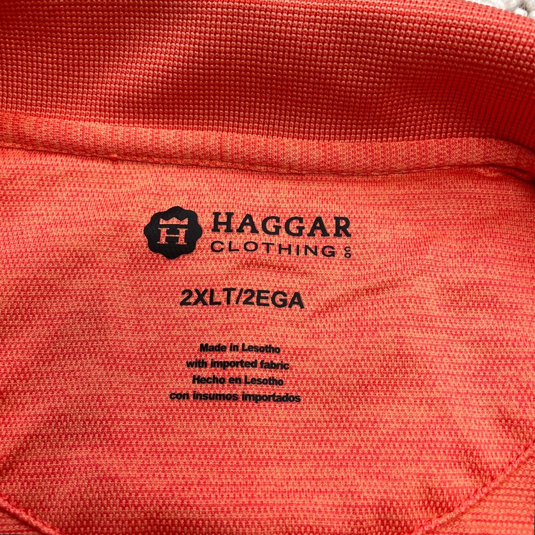 Haggar Haggar Polo Shirt Mens 2XLT Orange Short Sleeve Stretch Gold Rugby Adult Top Shirt Polo 2XLT Orange Short Sleeve Haggar Mens Rugby Gold Size US XXL / EU 58 / 5 - 2 Thumbnail