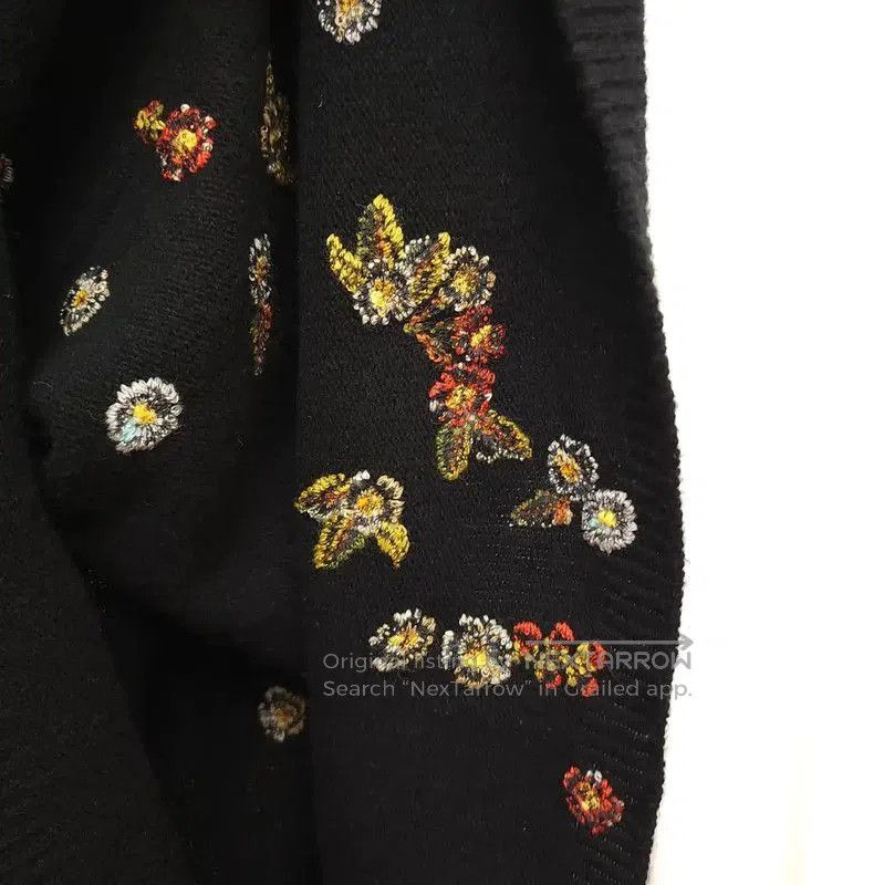 Dior Dior Black Wool Spring Dress with Floral Design . Size M / US 6-8 / IT 42-44 - 5 Thumbnail