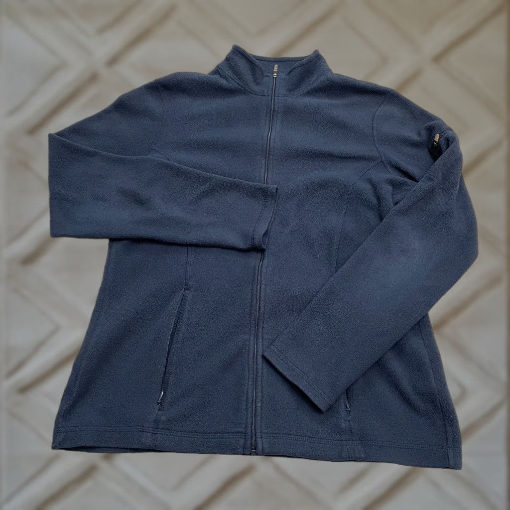 Vintage L.L. Bean Jacket Mens Small Navy Blue Full Zip Fleece Pocket Casual Outdoor Hike Size S / US 4 / IT 40 - 1 Thumbnail