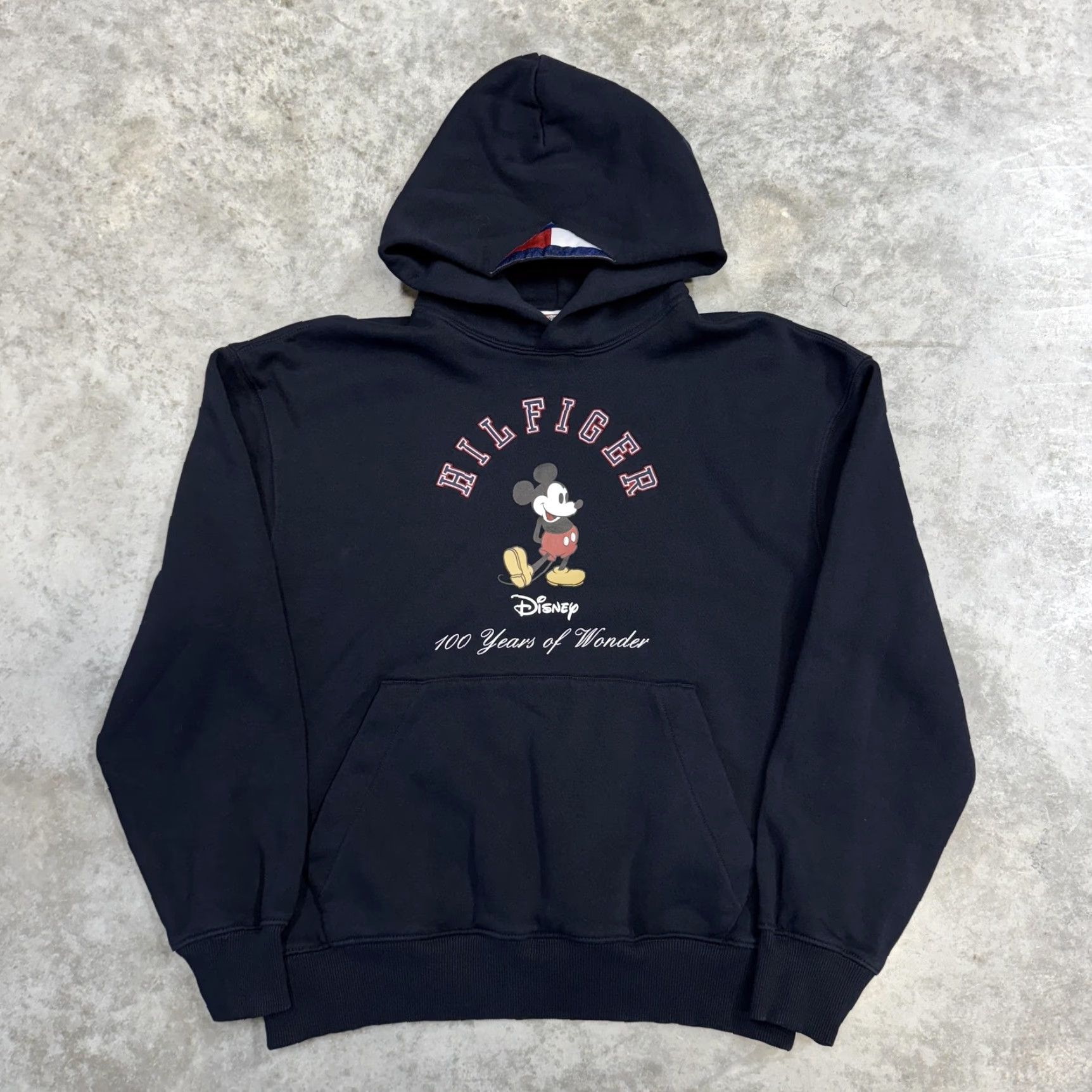 Tommy Hilfiger Tommy Hilfiger Hoodie Mens Medium Blue Mickey Mouse 100 Years Disney Graphic Print Hooded Sweatshirt Pockets Logo Size US M / EU 48-50 / 2 - 2 Thumbnail