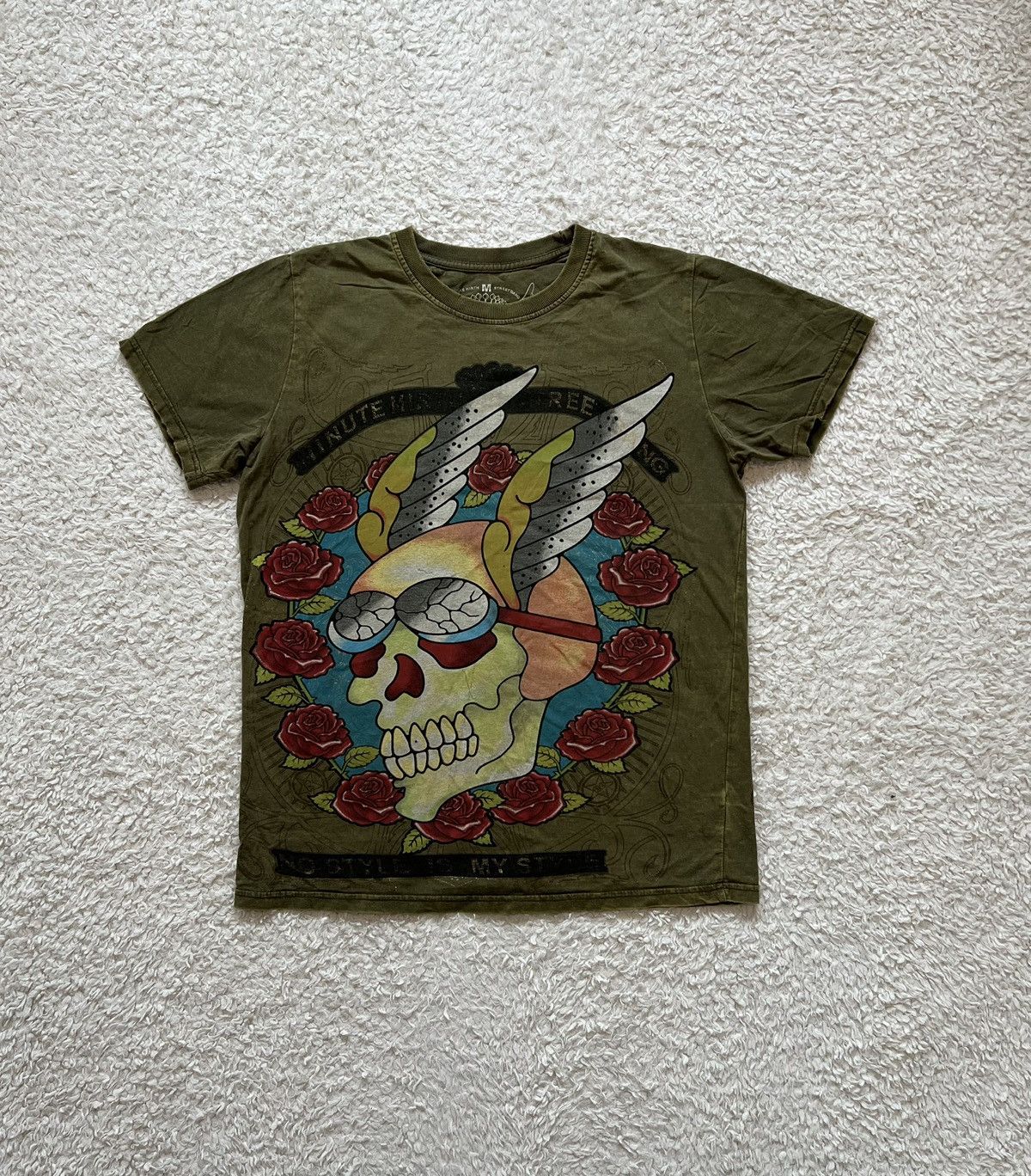 Affliction × Vintage T-shirt Minute Mirth Skull Affliction Vintage Size US M / EU 48-50 / 2 - 1 Thumbnail