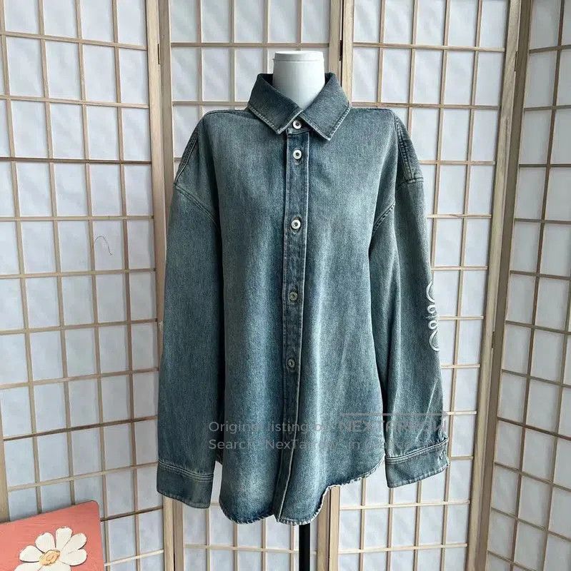 Loewe Loewe Blue Cotton Women's Jacket . Size XL / US 12-14 / IT 48-50 - 1 Thumbnail