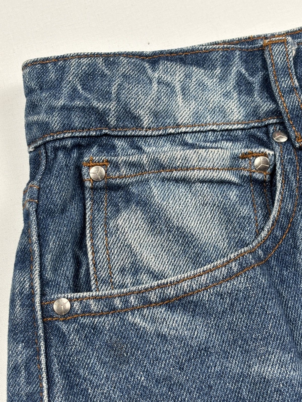 Y/Project Distressed Blue Wash Baggy Fit Denim Jeans Size US 32 / EU 48 - 5 Thumbnail