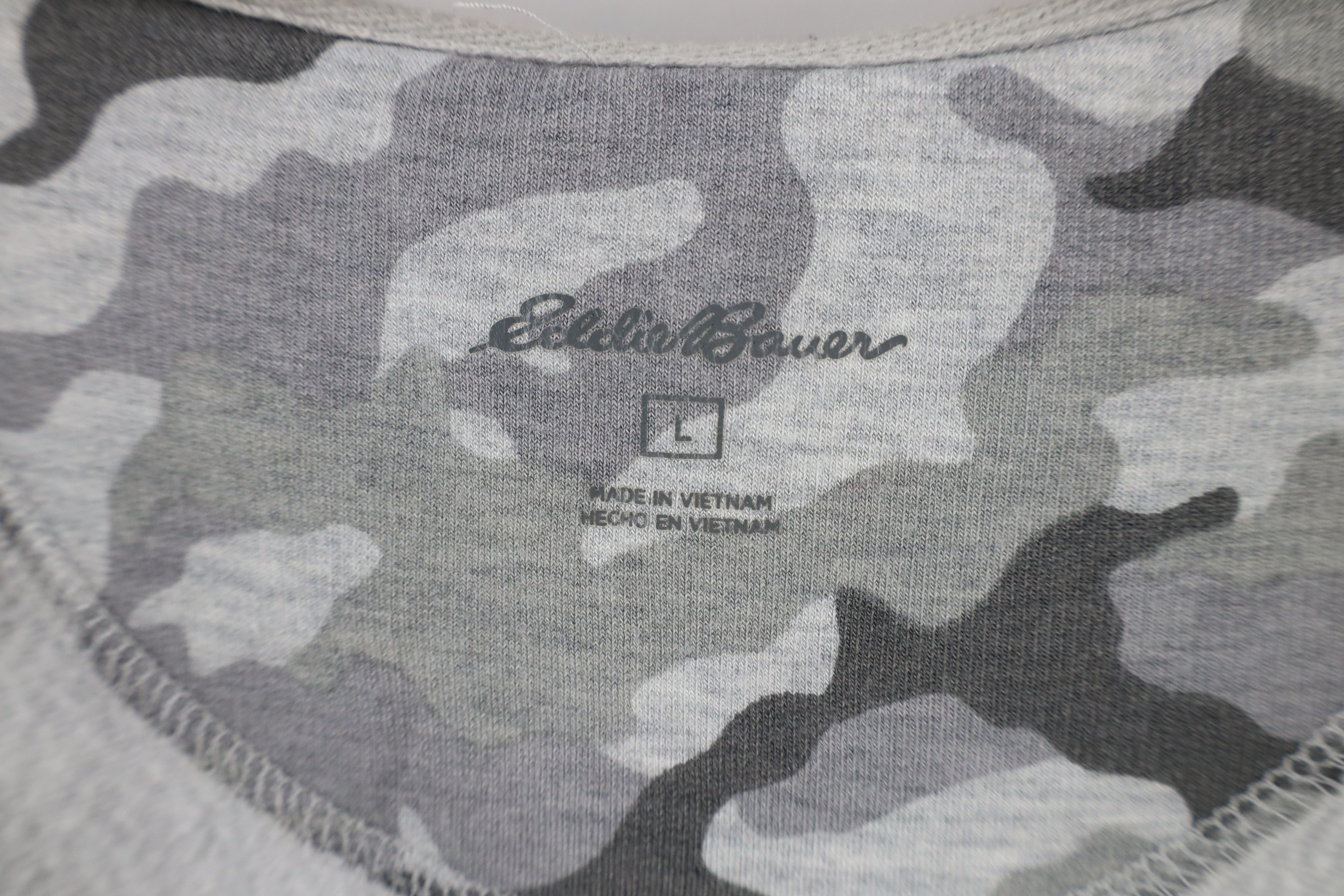 Eddie Bauer × Vintage Eddie Bauer Spell Out Full Zip Camouflage Hoodie Sweatshirt Size L / US 10 / IT 46 - 9 Thumbnail