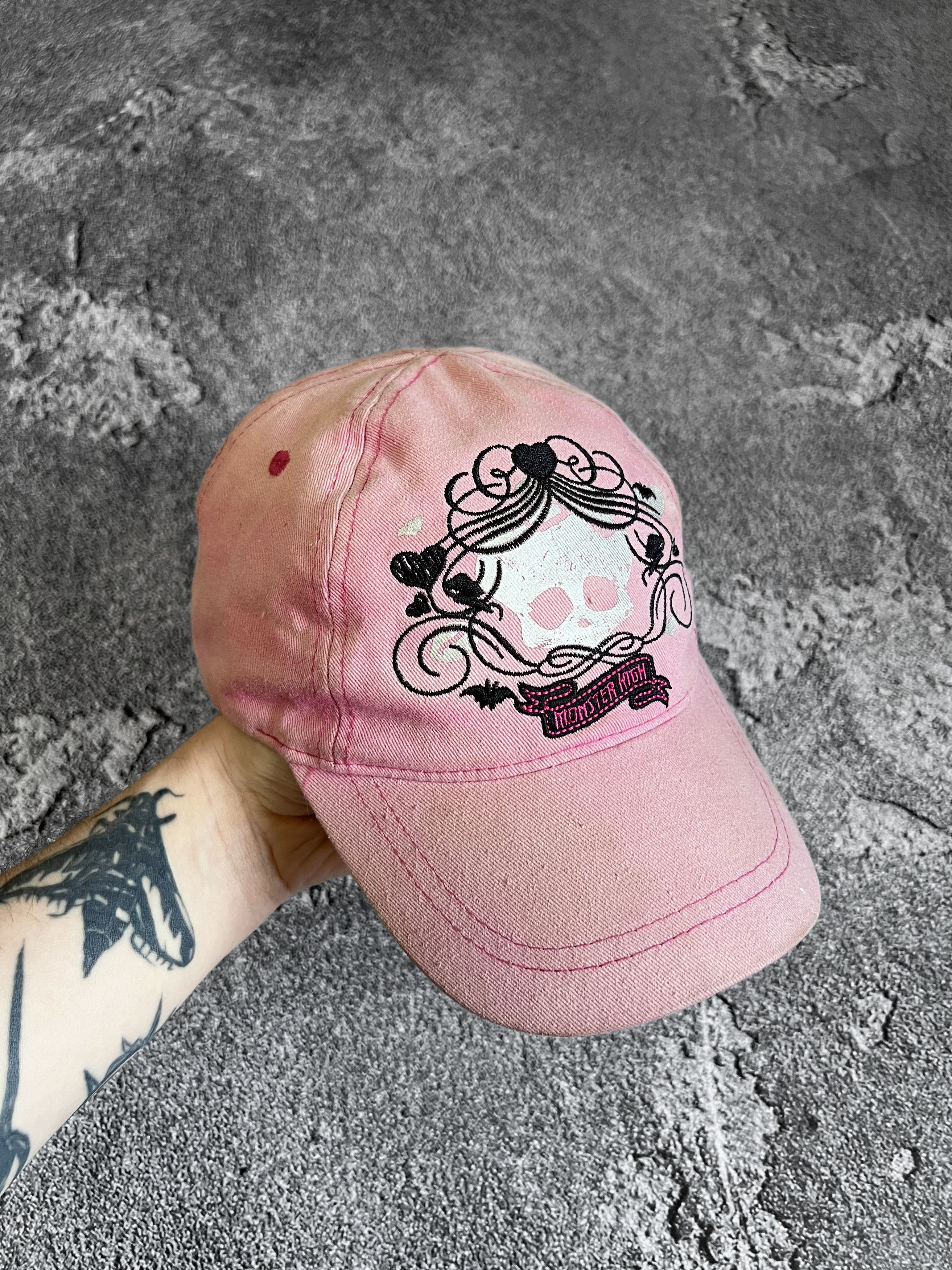 Tribal Streetwear Y2K pink cap hat preppy tribal Size ONE SIZE - 1 Thumbnail