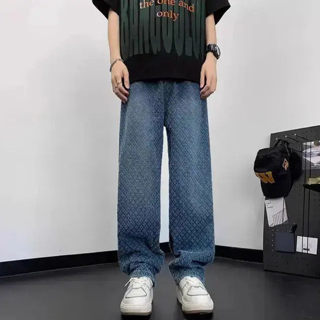Japanese Brand Loose straight leg slightly flared starry sky jeans Size US 32 / EU 48 - 1 Thumbnail