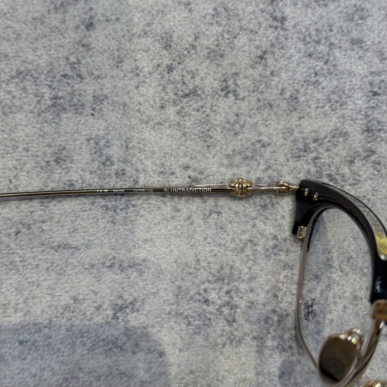 Chrome Hearts CHROME HEARTS SLUNTRADICTION (54) BLACK/GOLD PLATED Size ONE SIZE - 4 Thumbnail