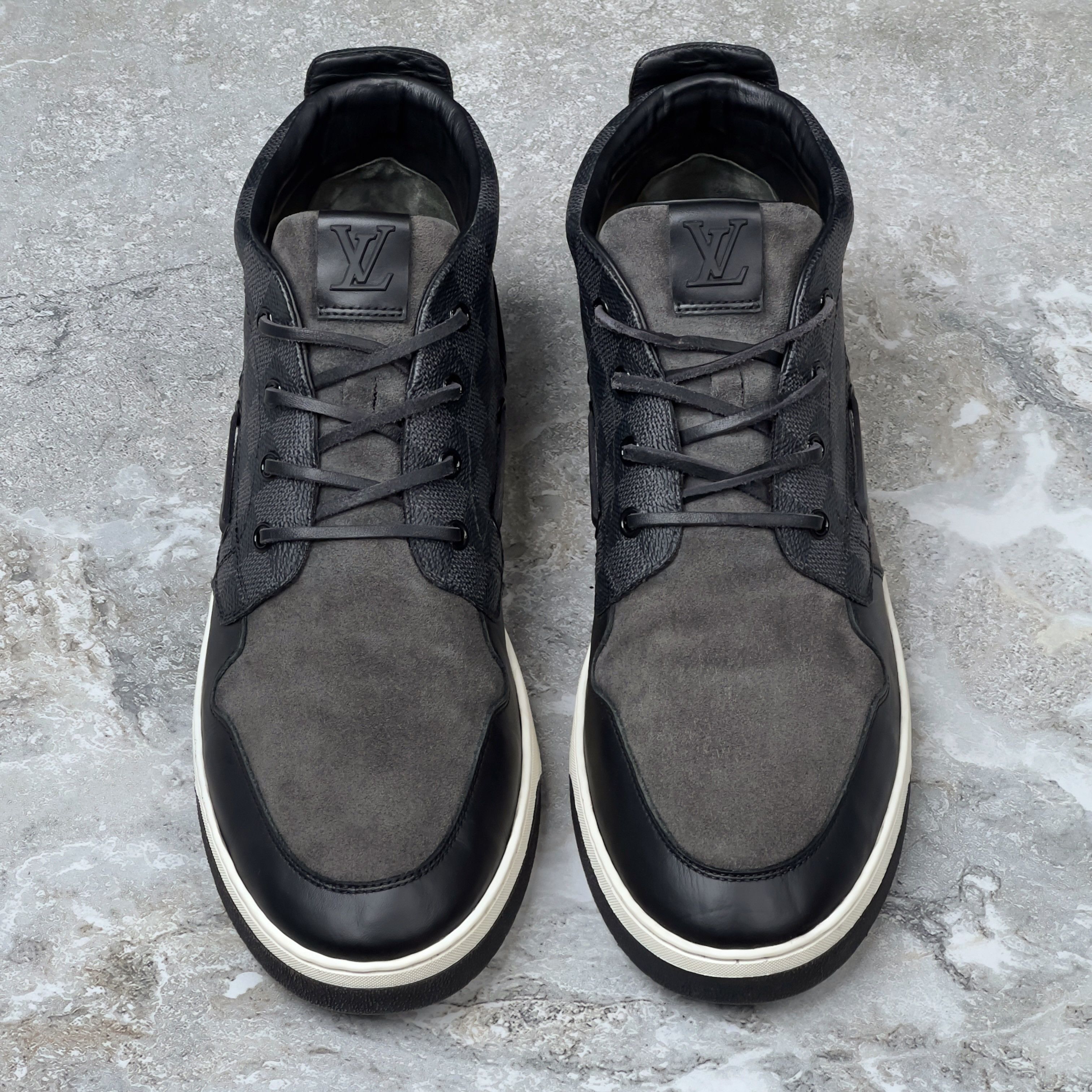 Louis Vuitton Trainer Damier Boots Graphite Leather Size US 10.5 / EU 43-44 - 4 Thumbnail